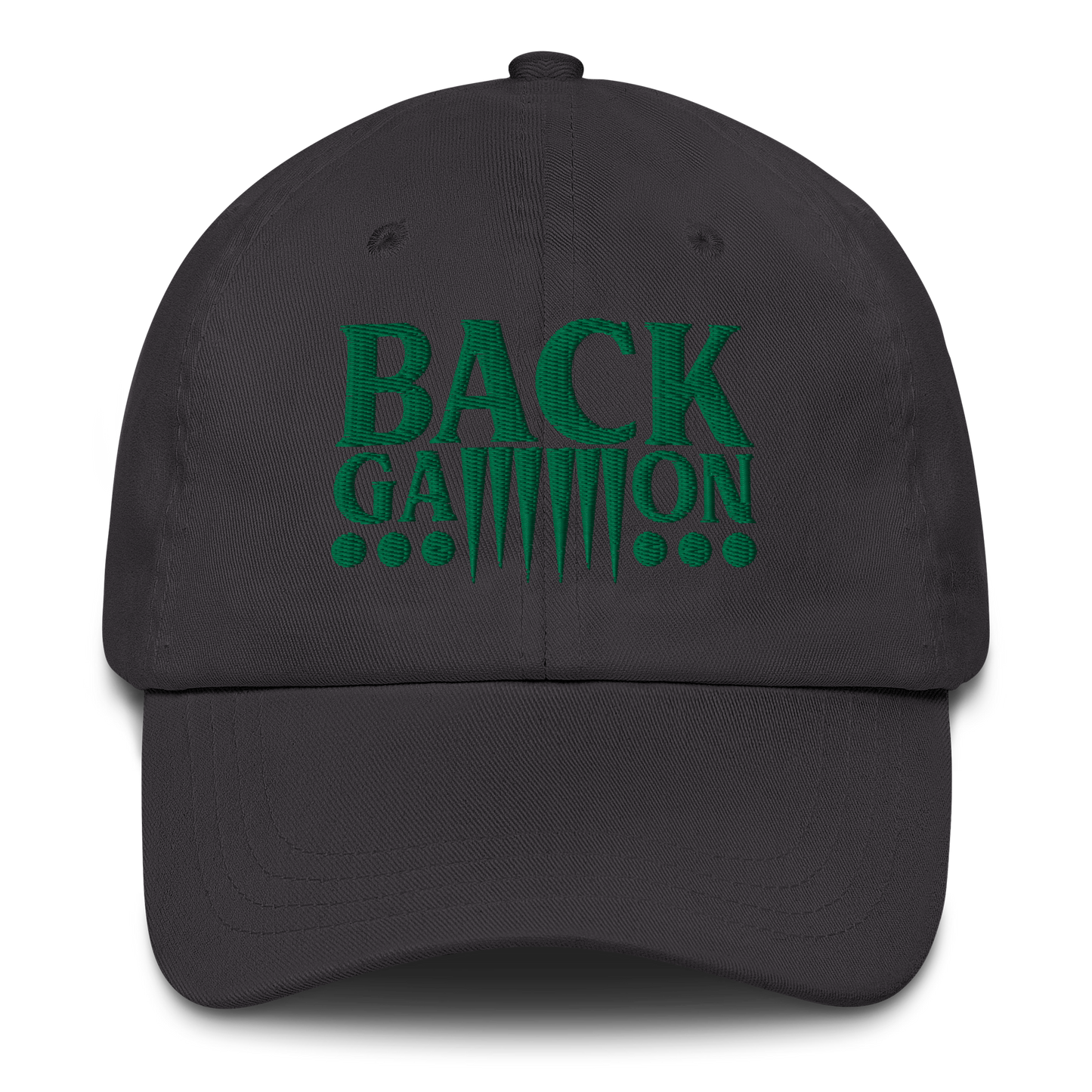 Backgammon Dad Hat (green embroidery)