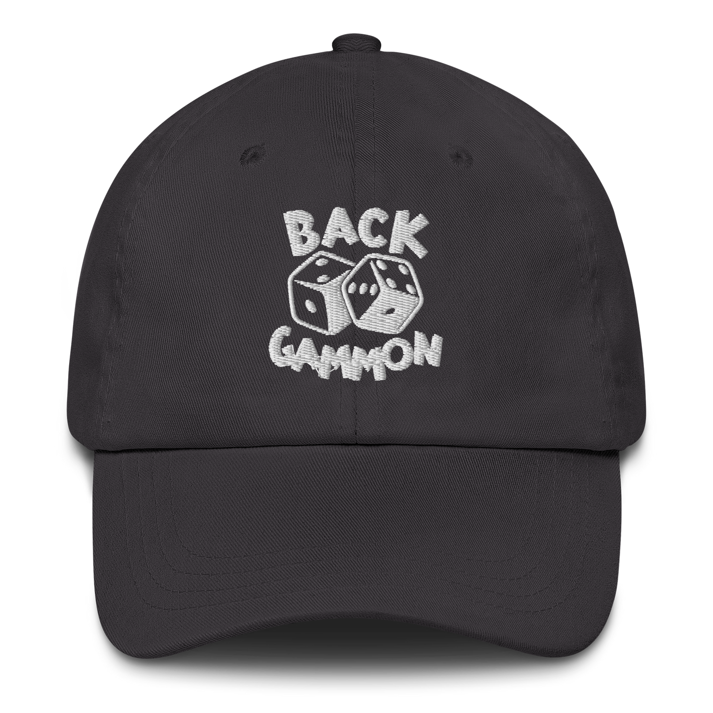 Backgammon Dad Hat (white embroidery)