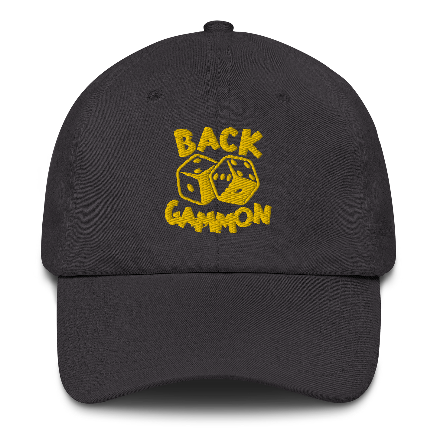 Backgammon Dad Hat (yellow embroidery)