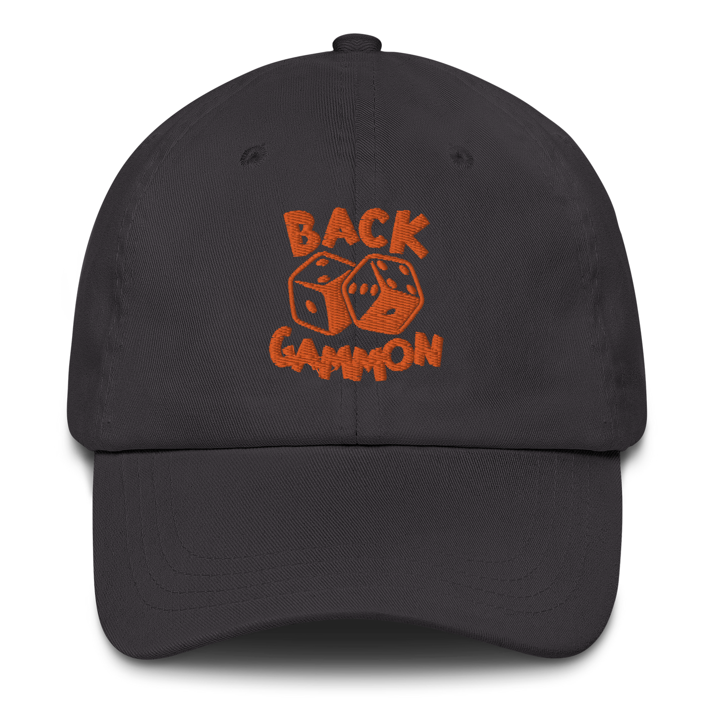 Backgammon Dad Hat (orange embroidery)