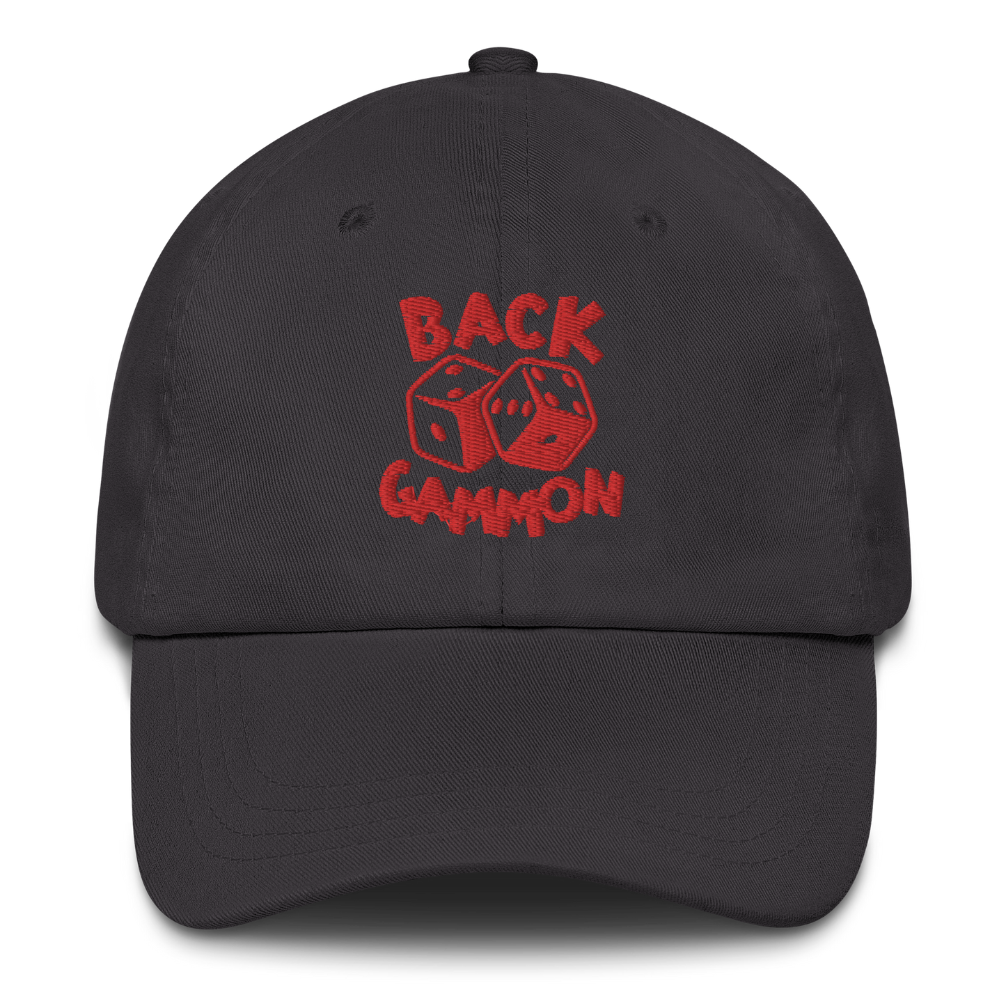 Backgammon Dad Hat (red embroidery)