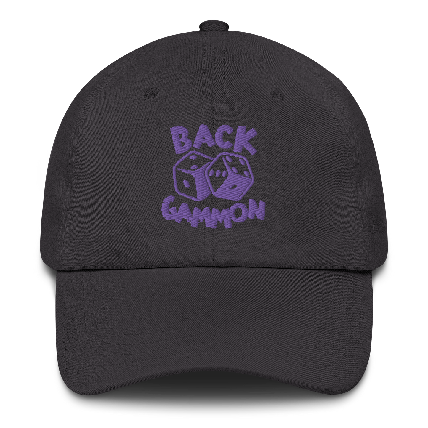 Backgammon Dad Hat (purple embroidery)