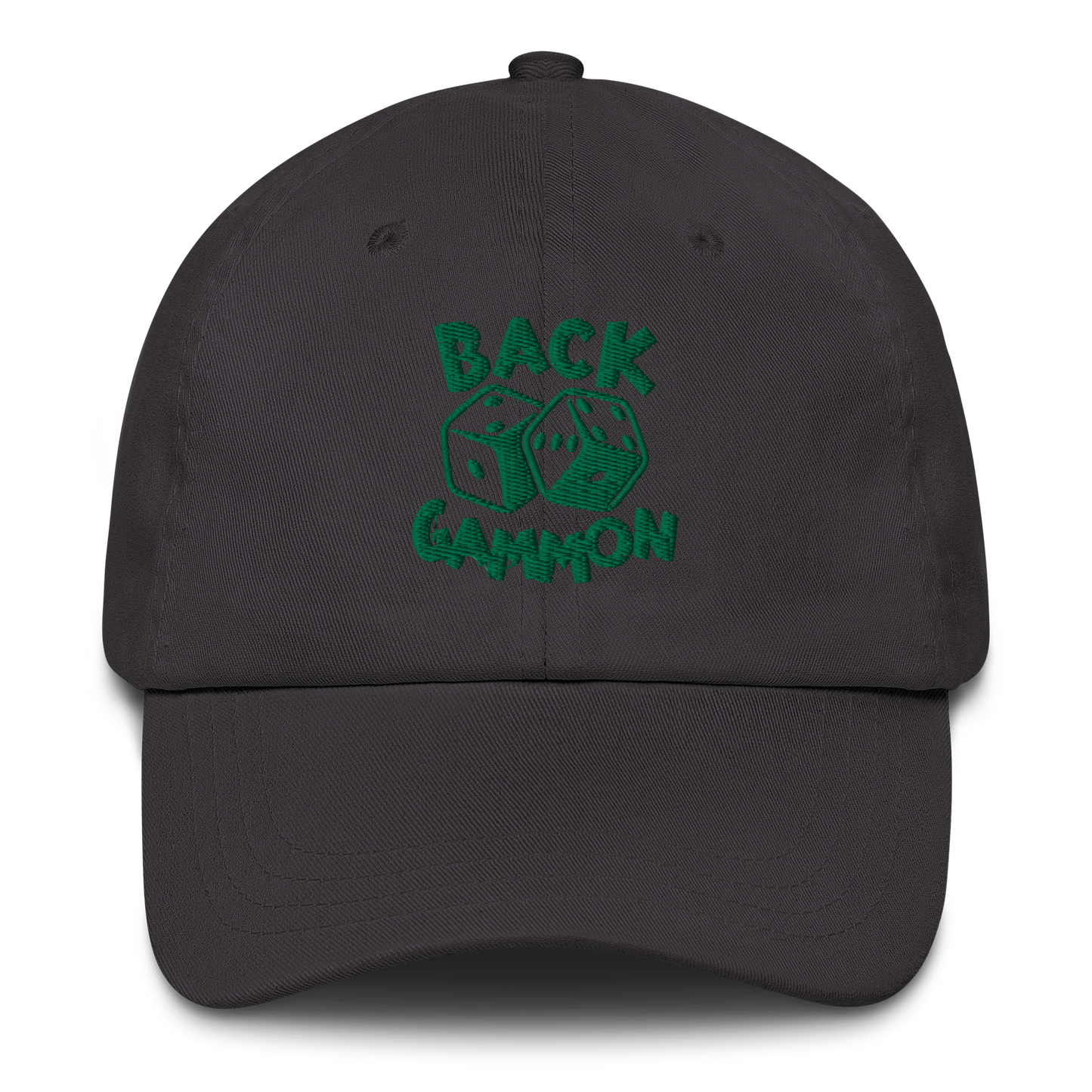 Backgammon Dad Hat (green embroidery)