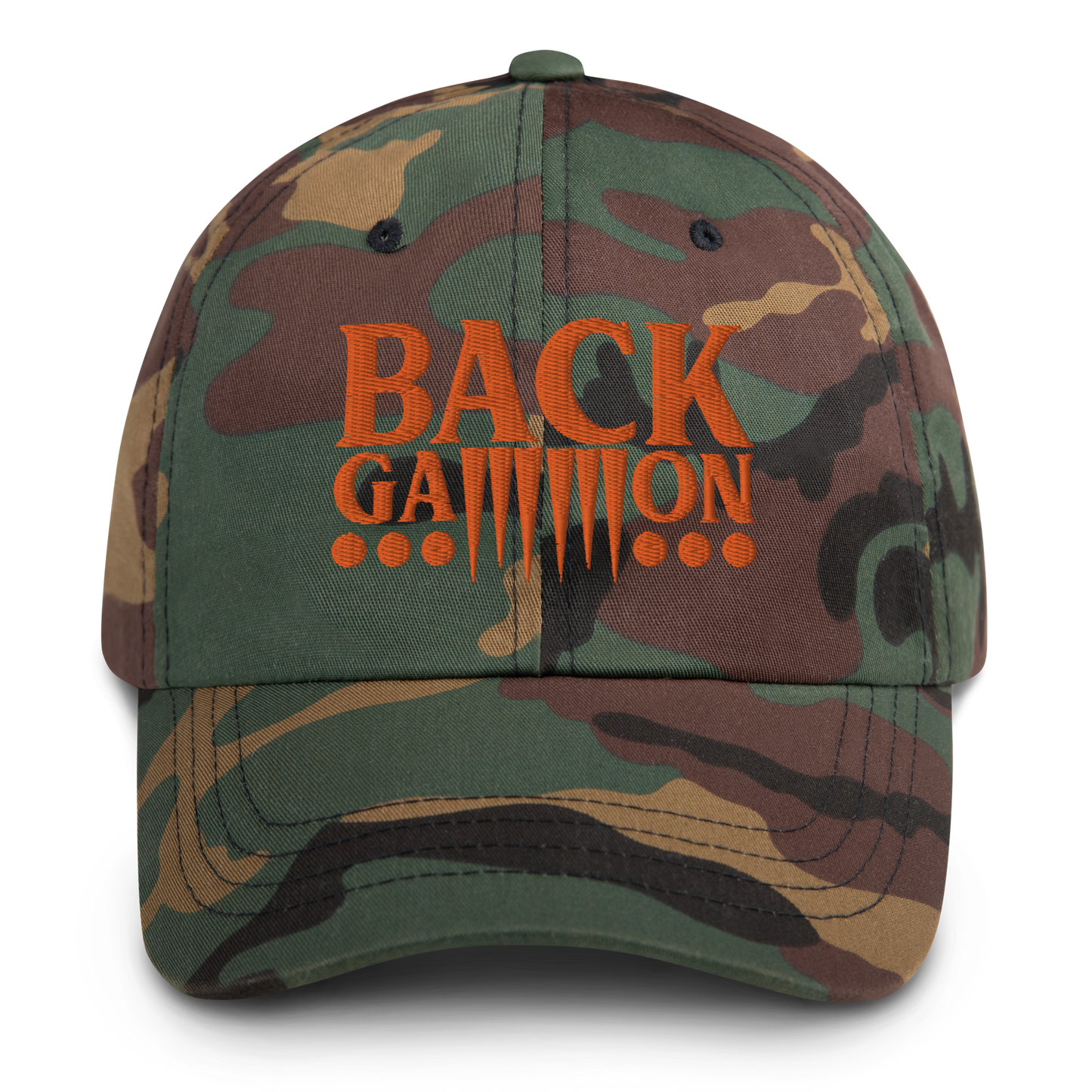 Backgammon Dad Hat (orange embroidery)