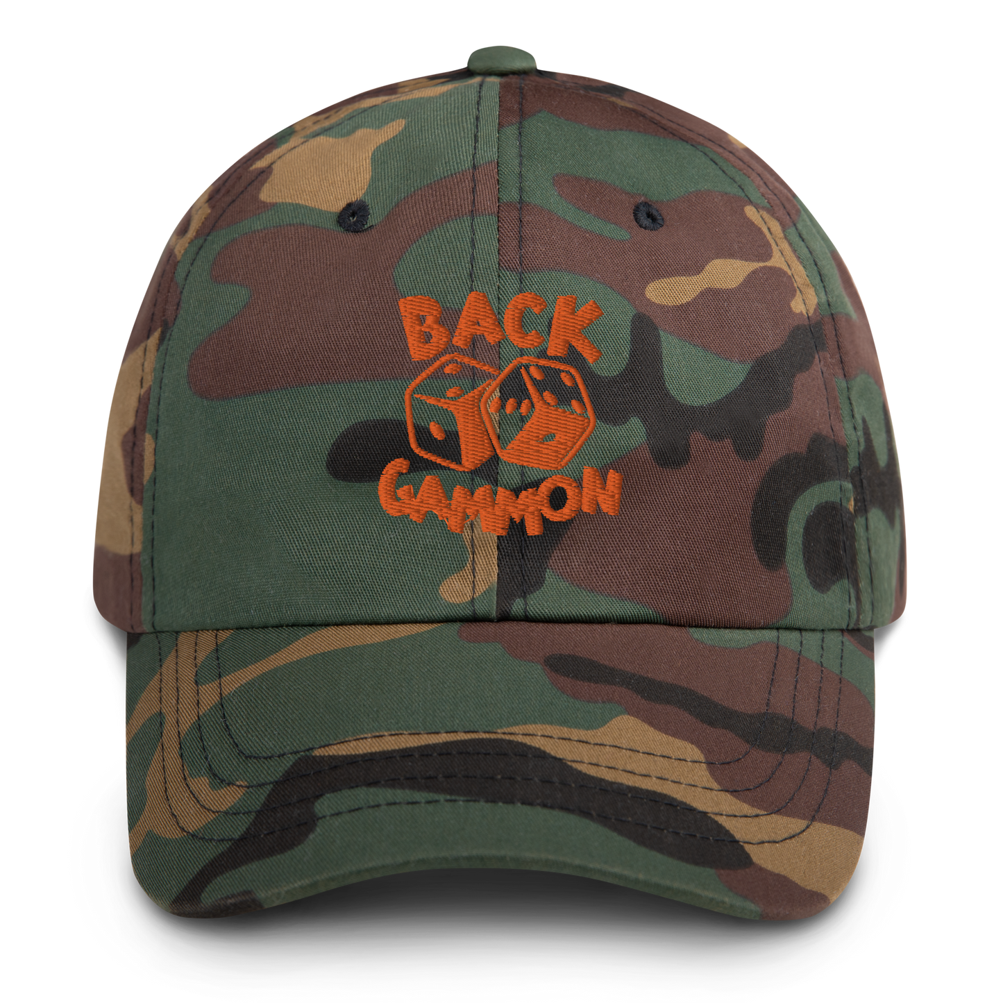 Backgammon Dad Hat (orange embroidery)