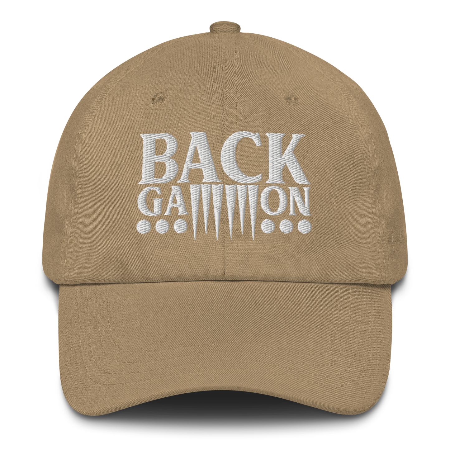 Backgammon Dad Hat (white embroidery)