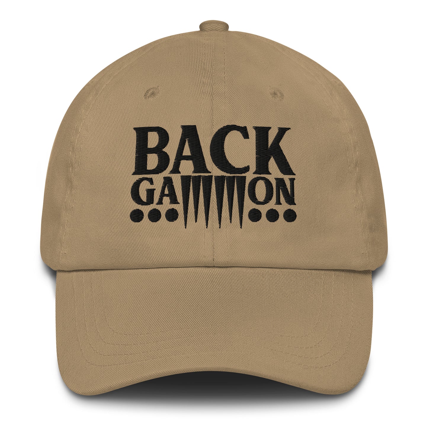 Backgammon Dad Hat (black embroidery)