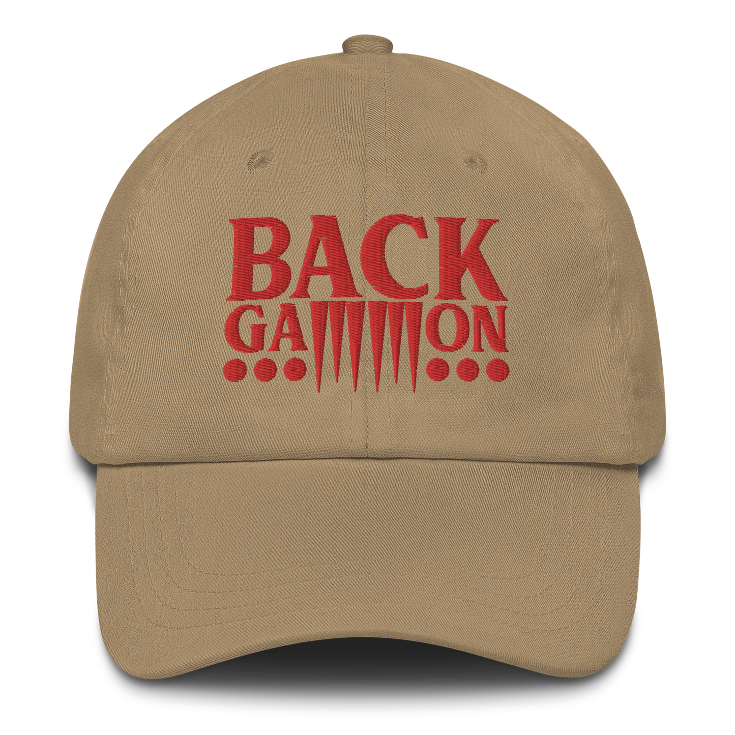 Backgammon Dad Hat (red embroidery)