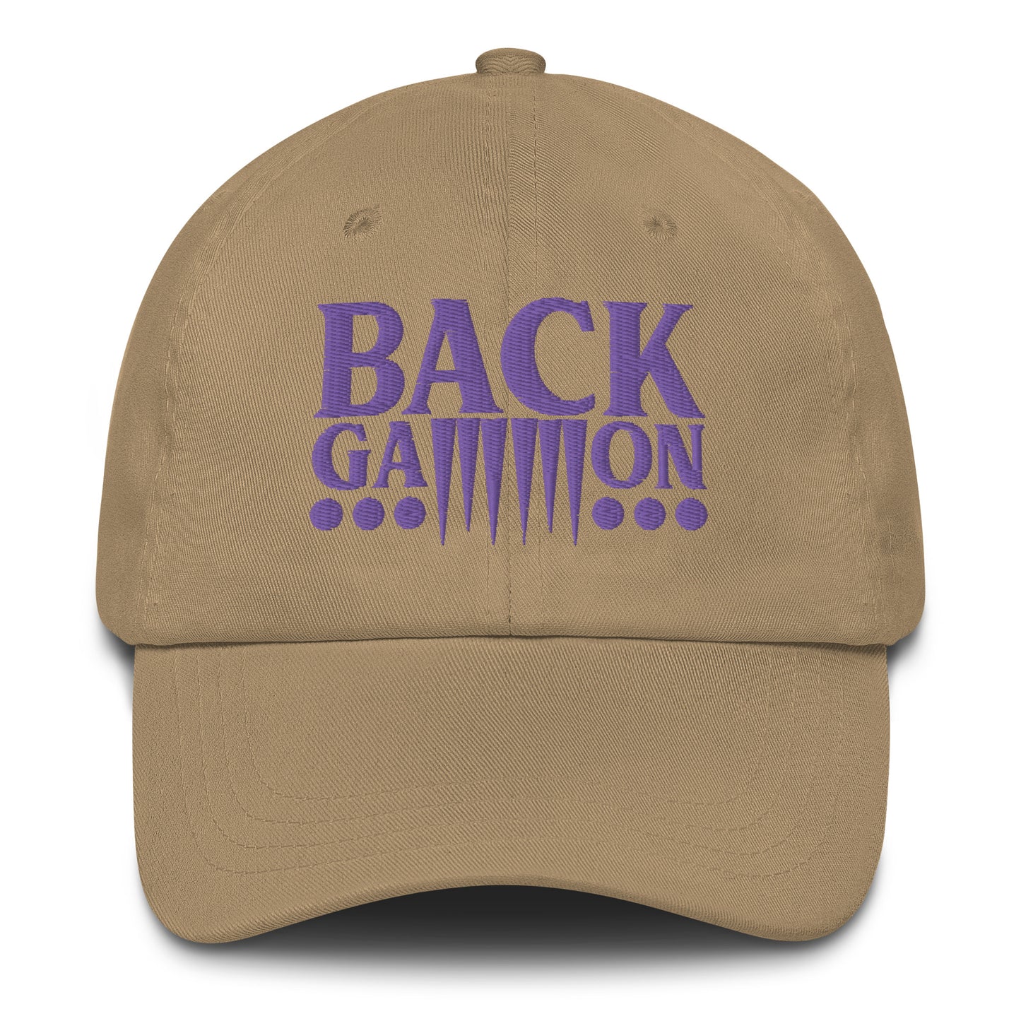 Backgammon Dad Hat (purple embroidery)