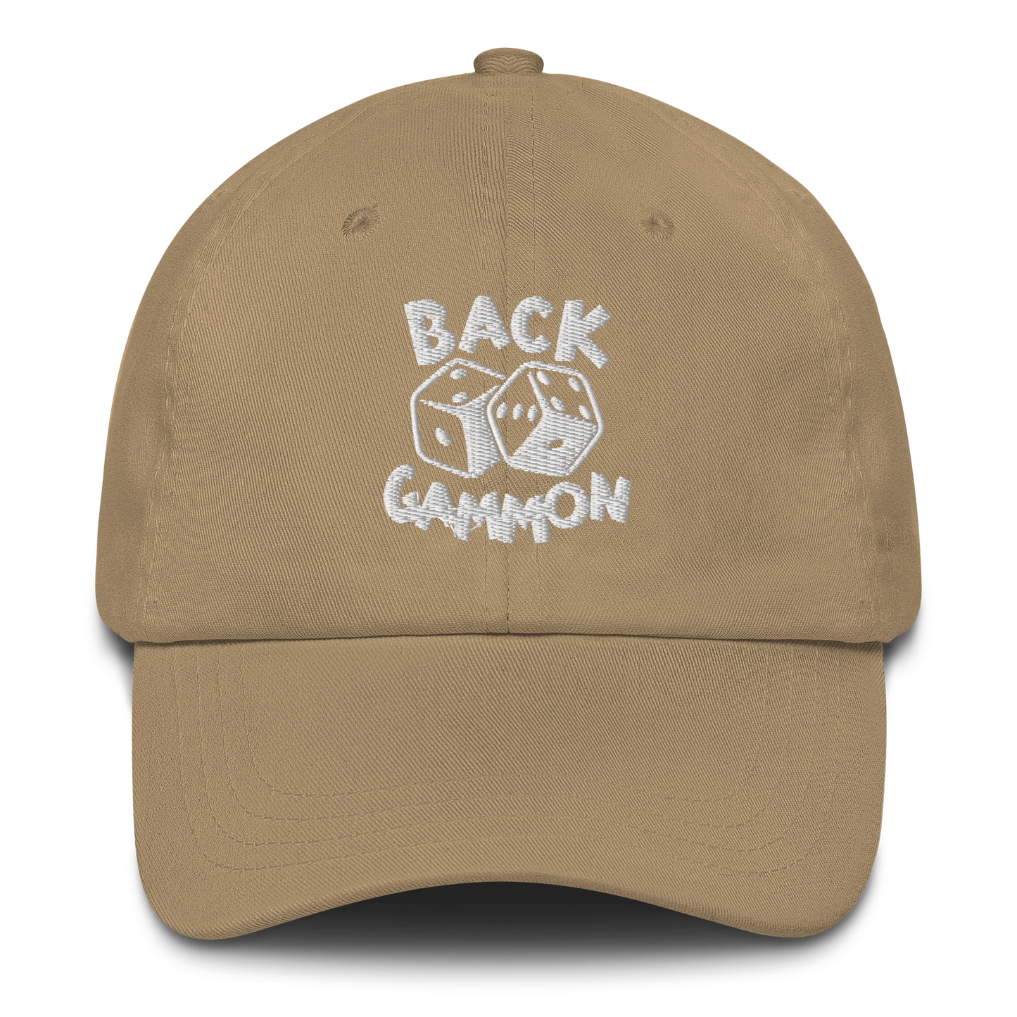 Backgammon Dad Hat (white embroidery)