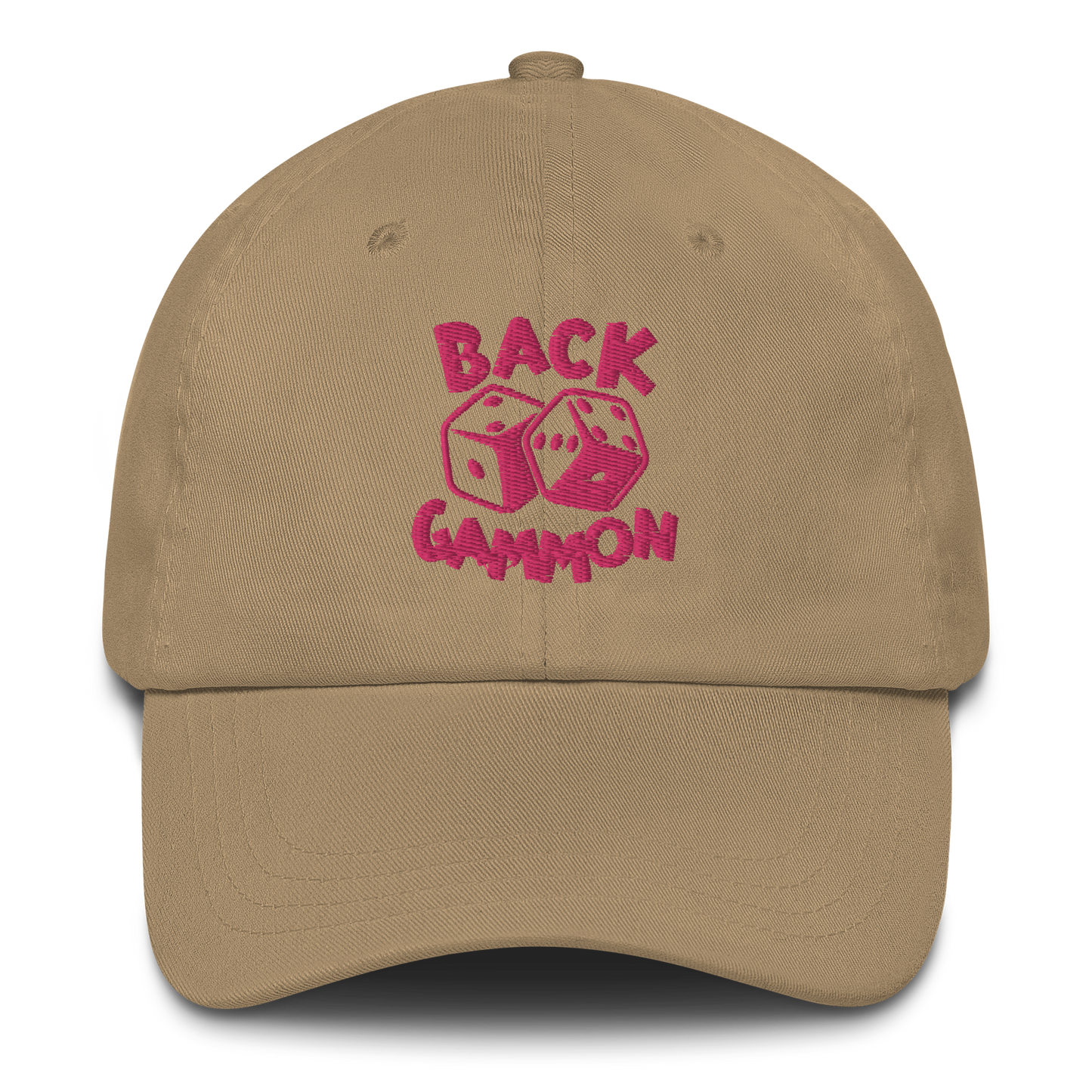 Backgammon Dad Hat (pink embroidery)