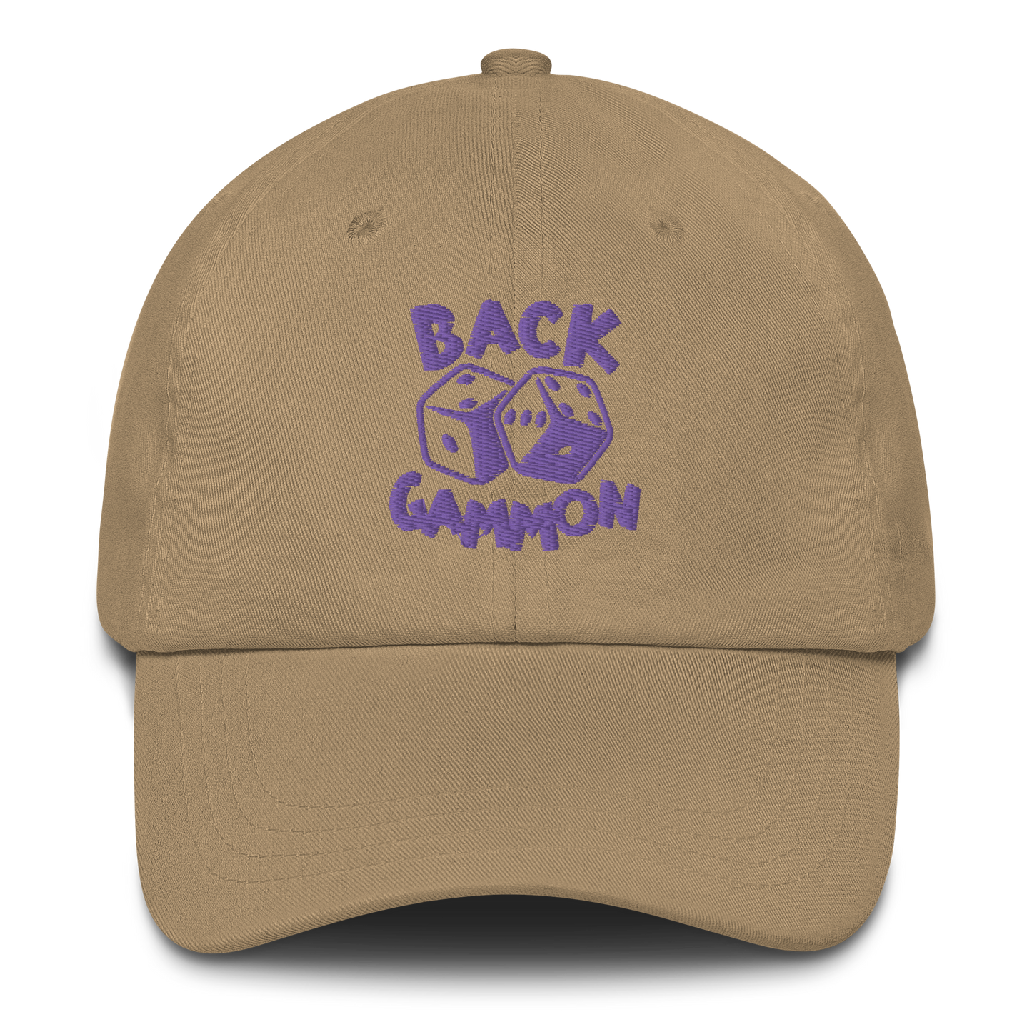 Backgammon Dad Hat (purple embroidery)