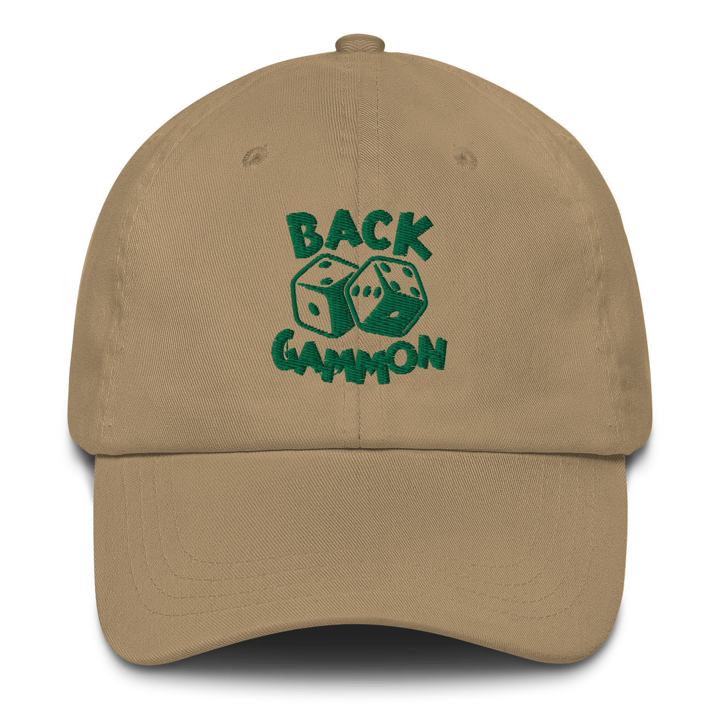 Backgammon Dad Hat (green embroidery)