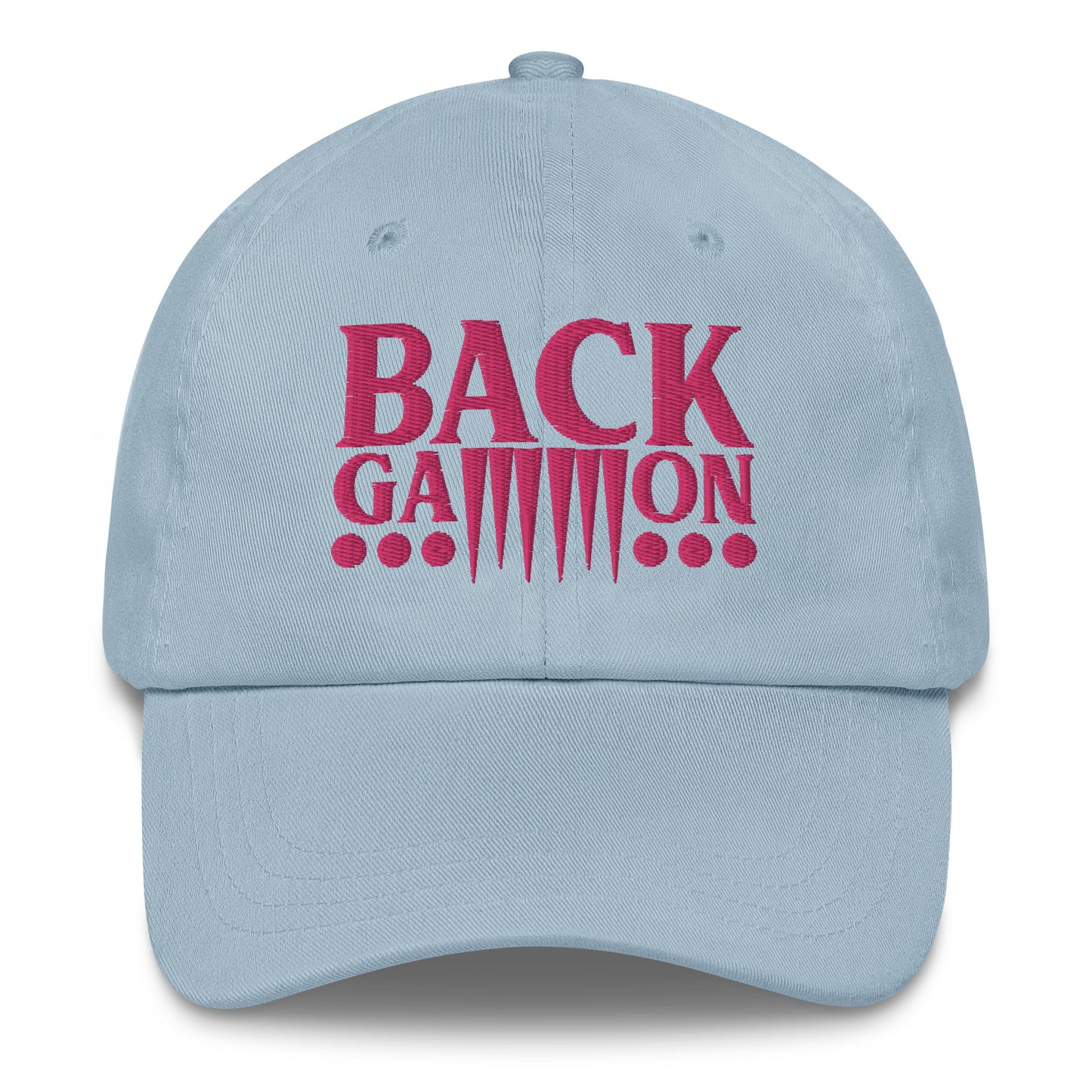 Backgammon Dad Hat (pink embroidery)