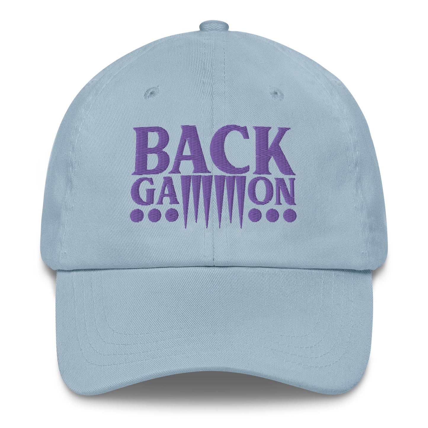 Backgammon Dad Hat (purple embroidery)