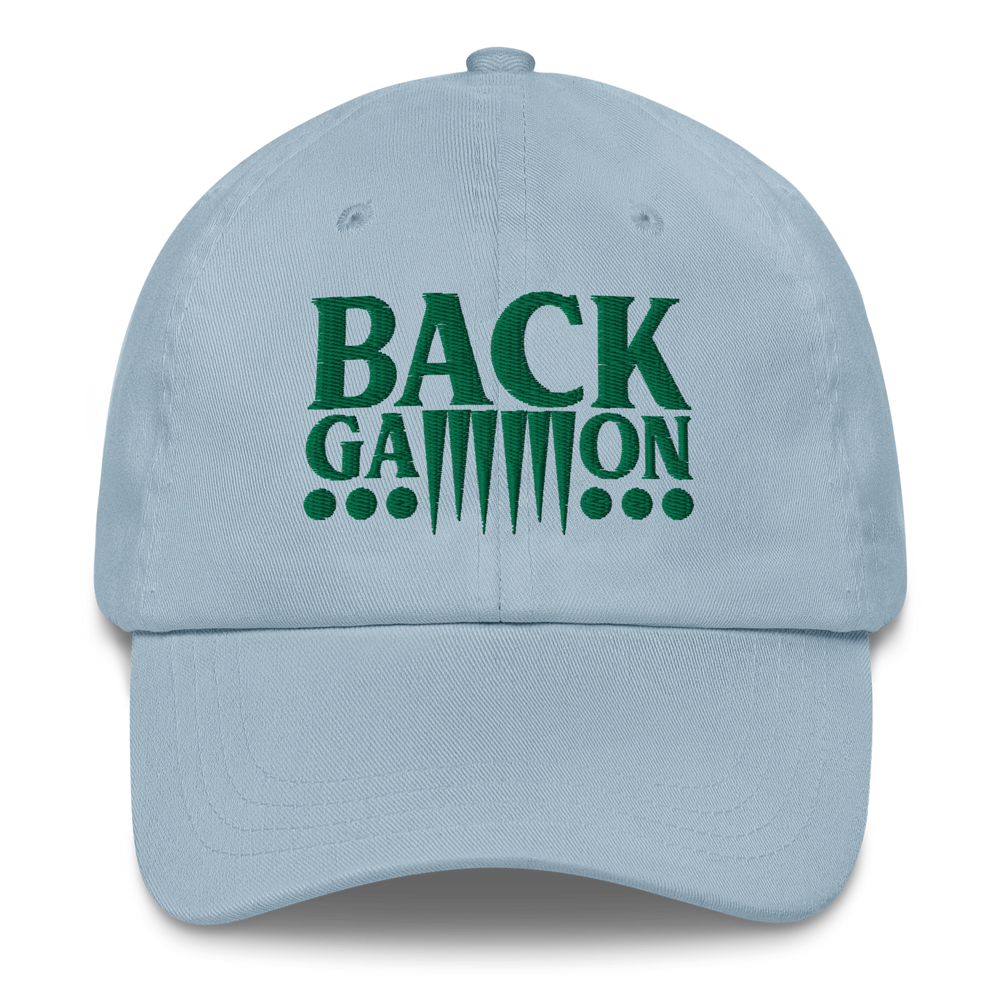 Backgammon Dad Hat (green embroidery)