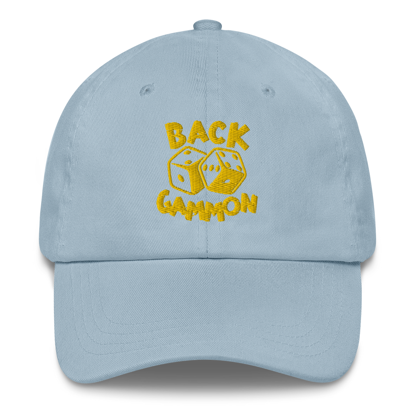 Backgammon Dad Hat (yellow embroidery)