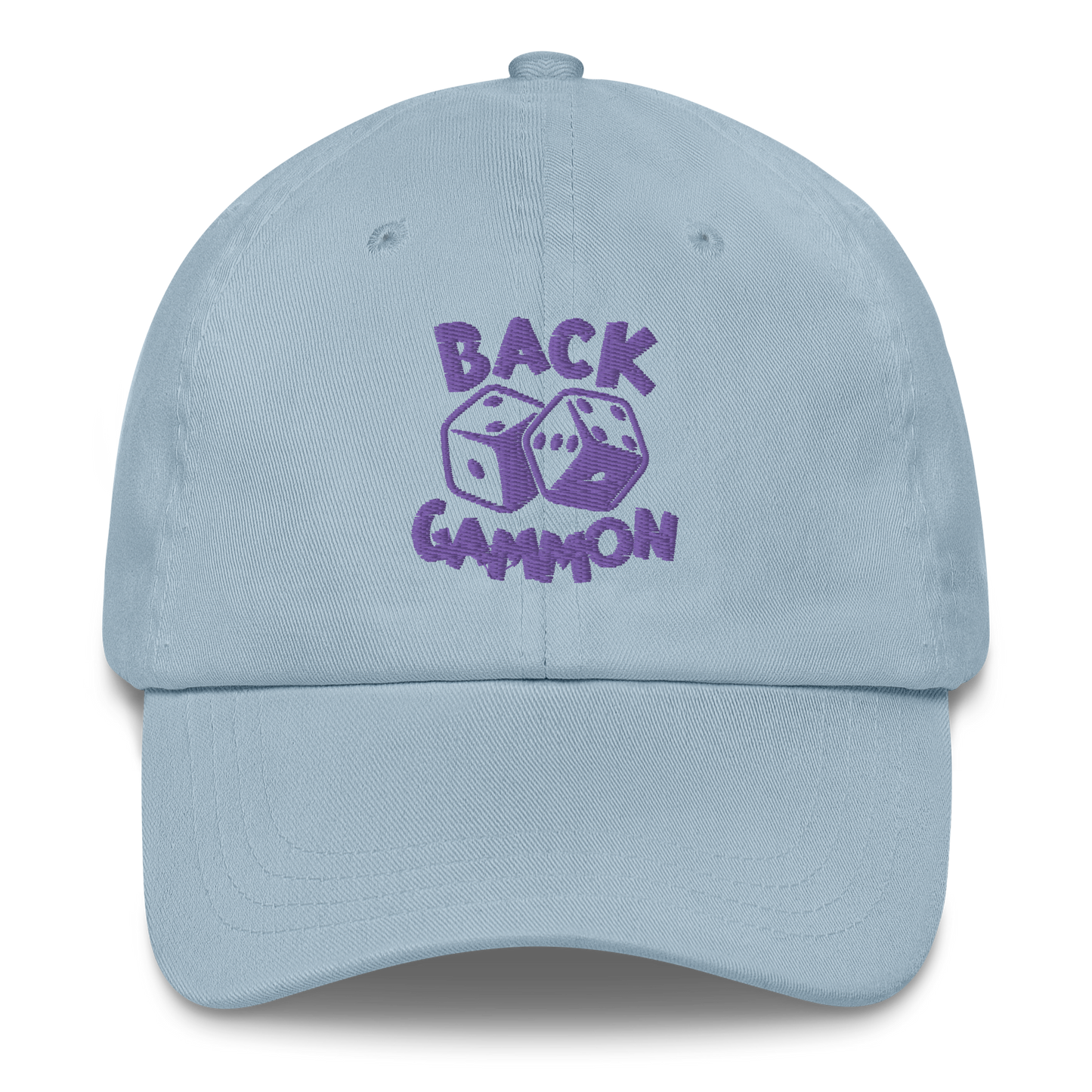 Backgammon Dad Hat (purple embroidery)