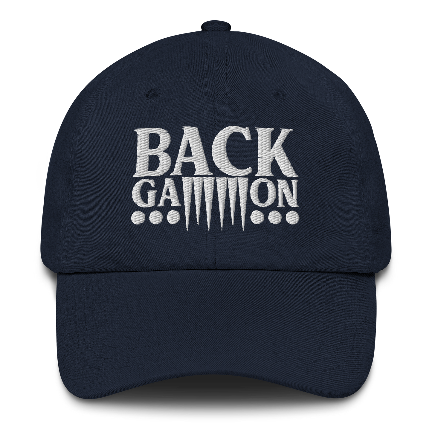 Backgammon Dad Hat (white embroidery)