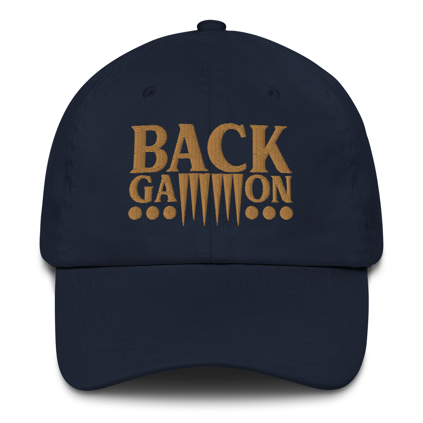 Backgammon Dad Hat (gold embroidery)