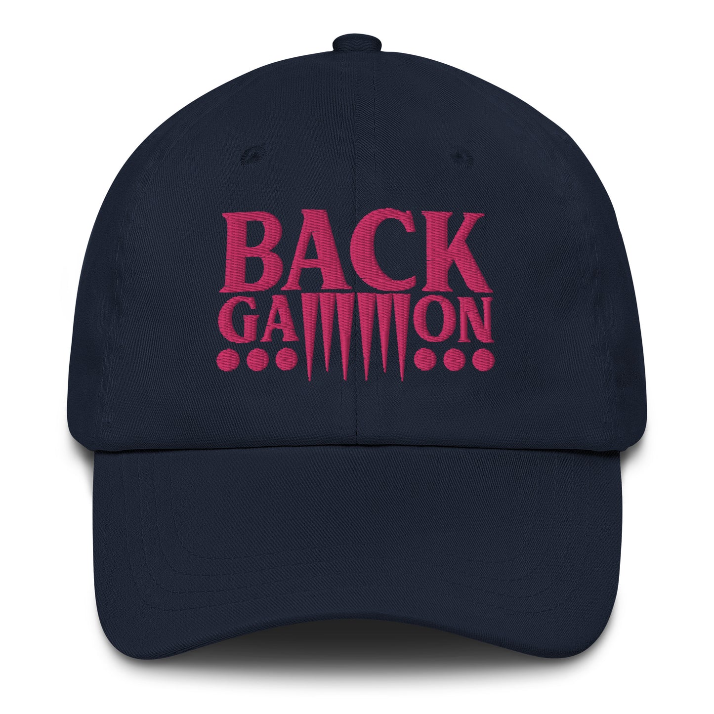 Backgammon Dad Hat (pink embroidery)