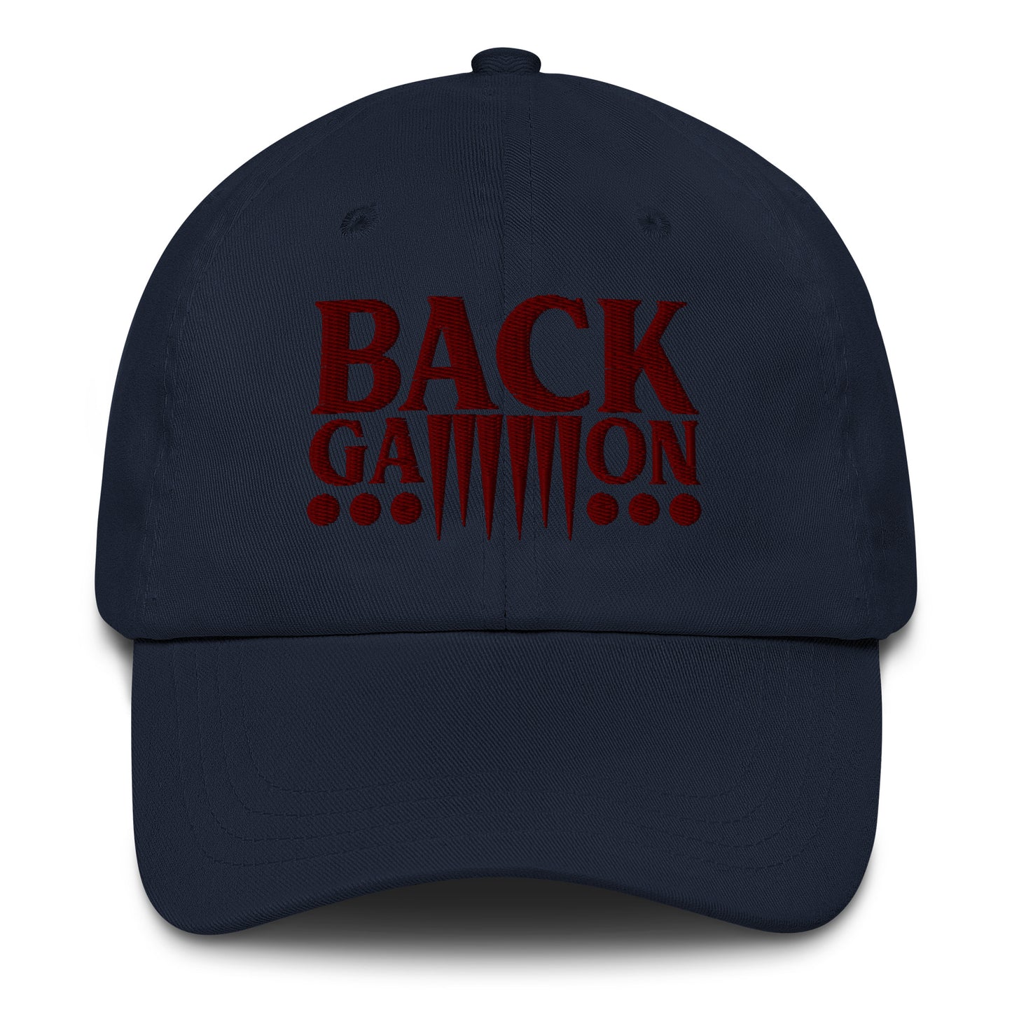 Backgammon Dad Hat (maroon embroidery)