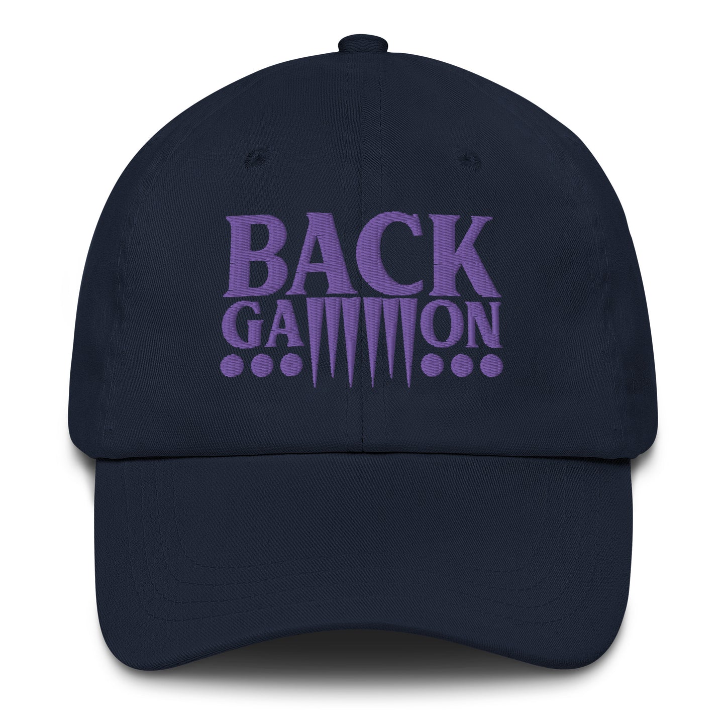 Backgammon Dad Hat (purple embroidery)