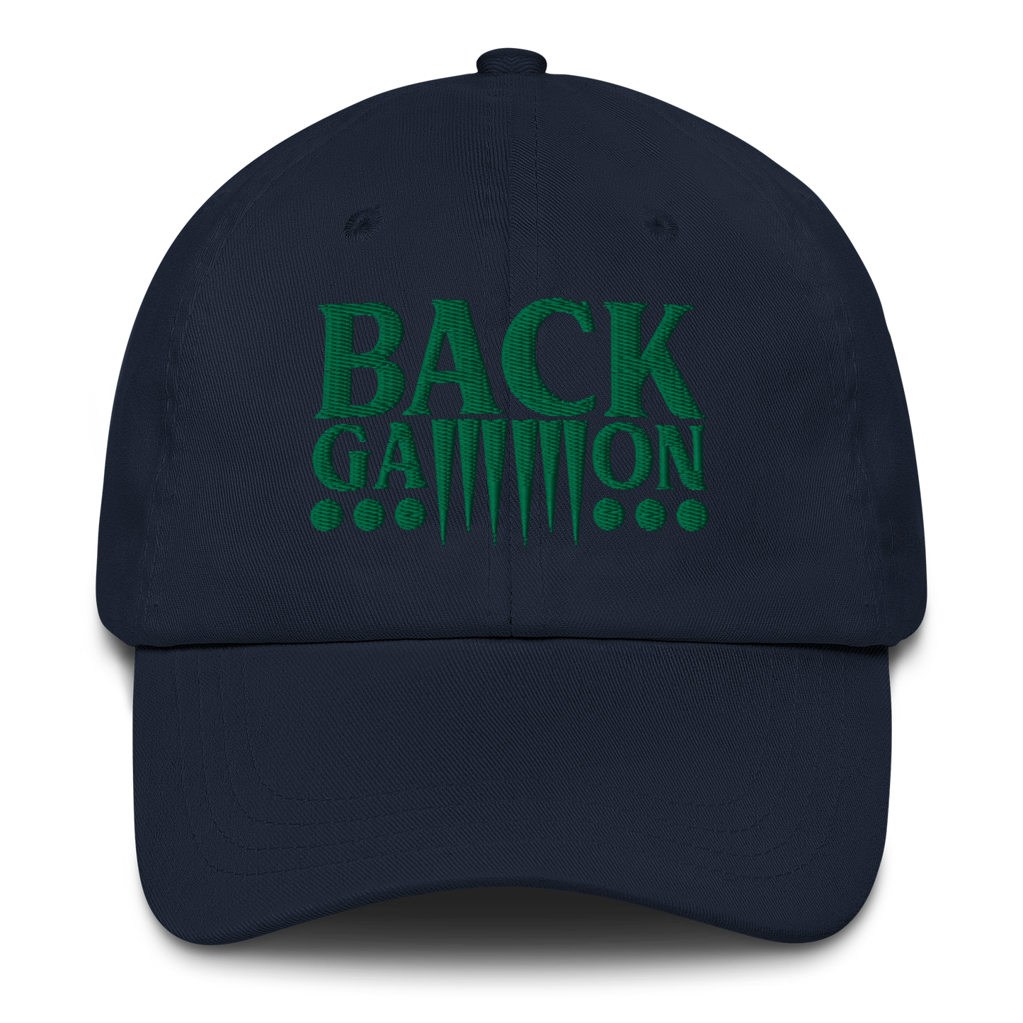 Backgammon Dad Hat (green embroidery)