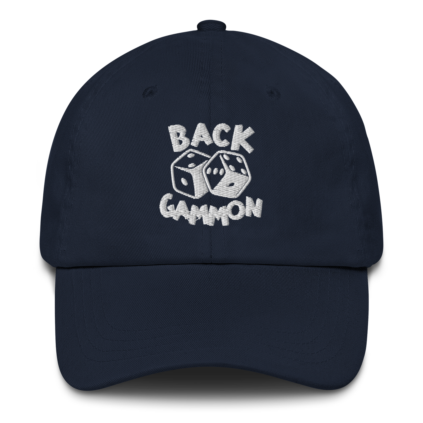 Backgammon Dad Hat (white embroidery)