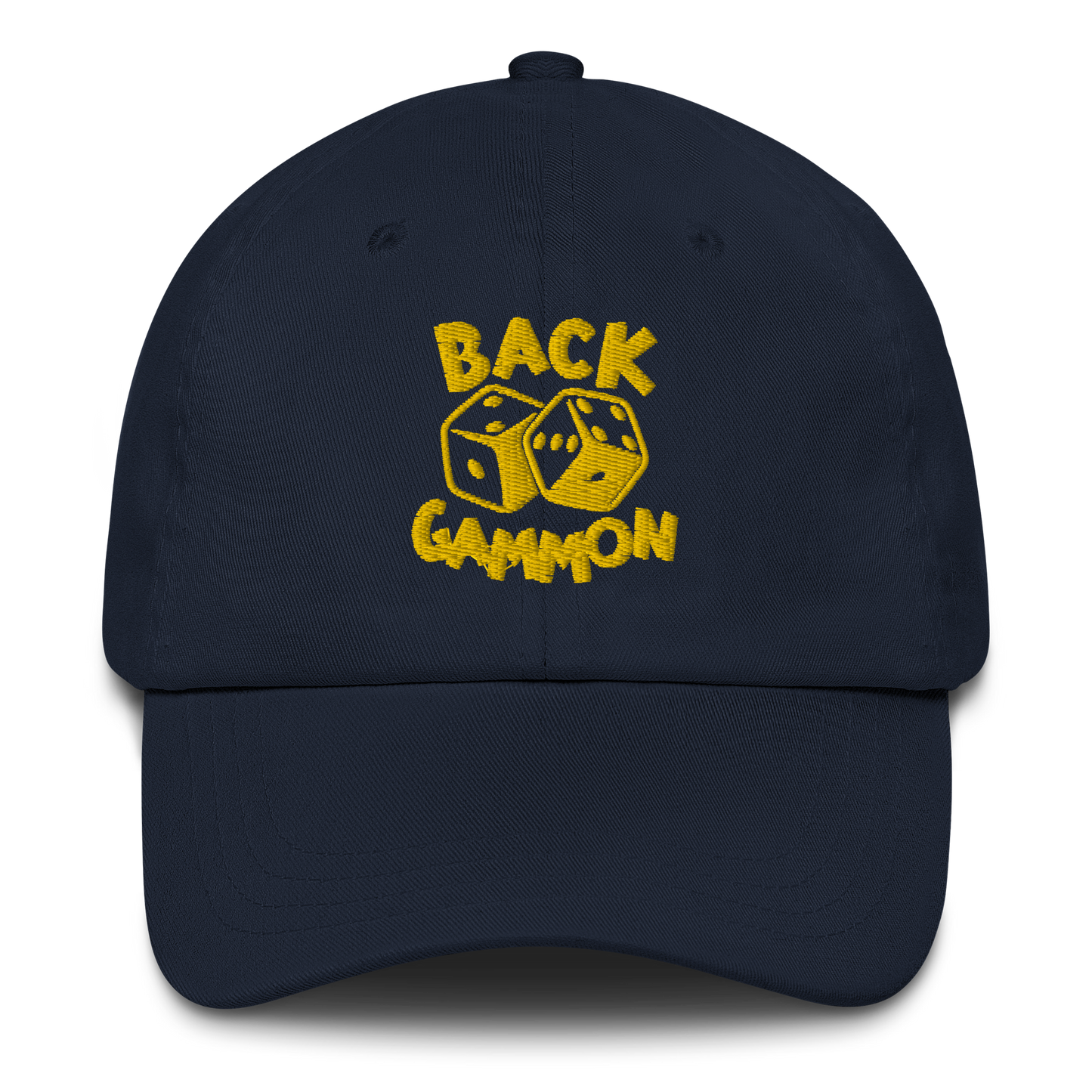 Backgammon Dad Hat (yellow embroidery)