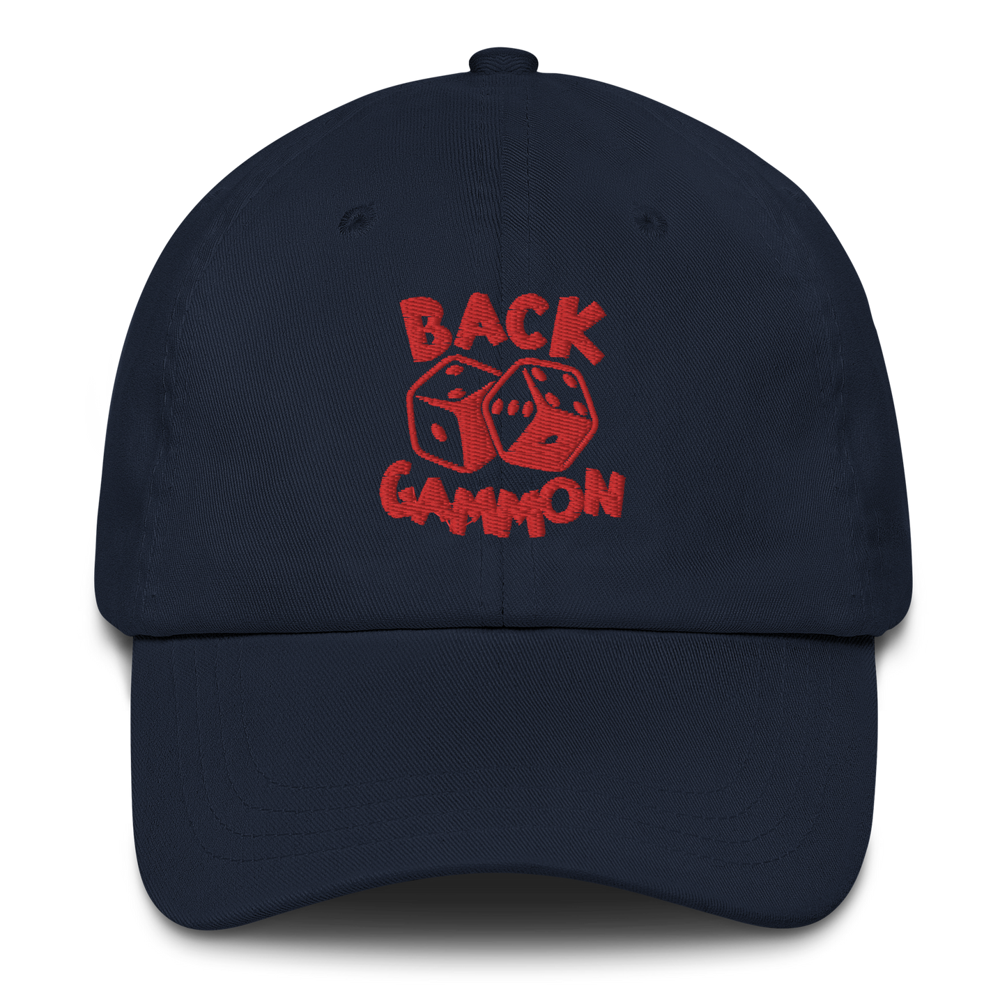 Backgammon Dad Hat (red embroidery)