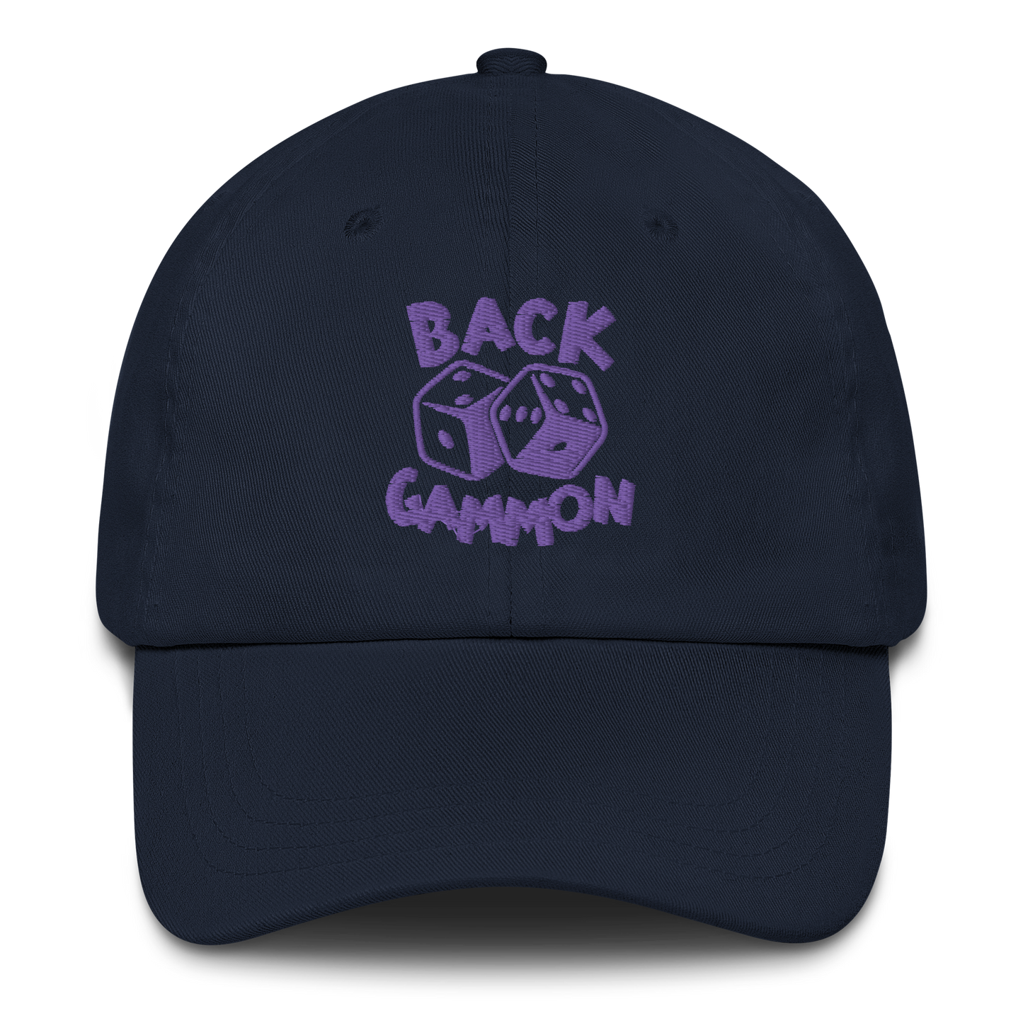 Backgammon Dad Hat (purple embroidery)