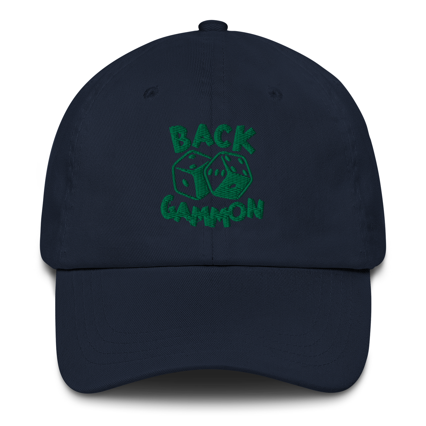 Backgammon Dad Hat (green embroidery)