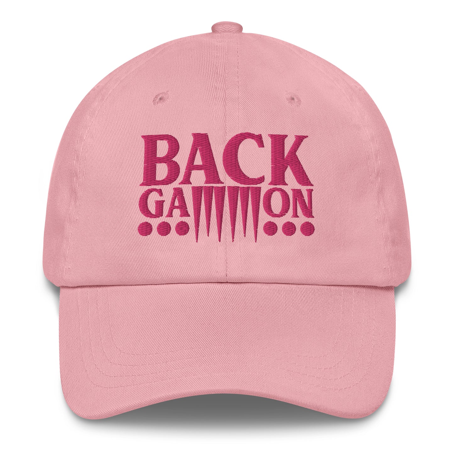 Backgammon Dad Hat (pink embroidery)