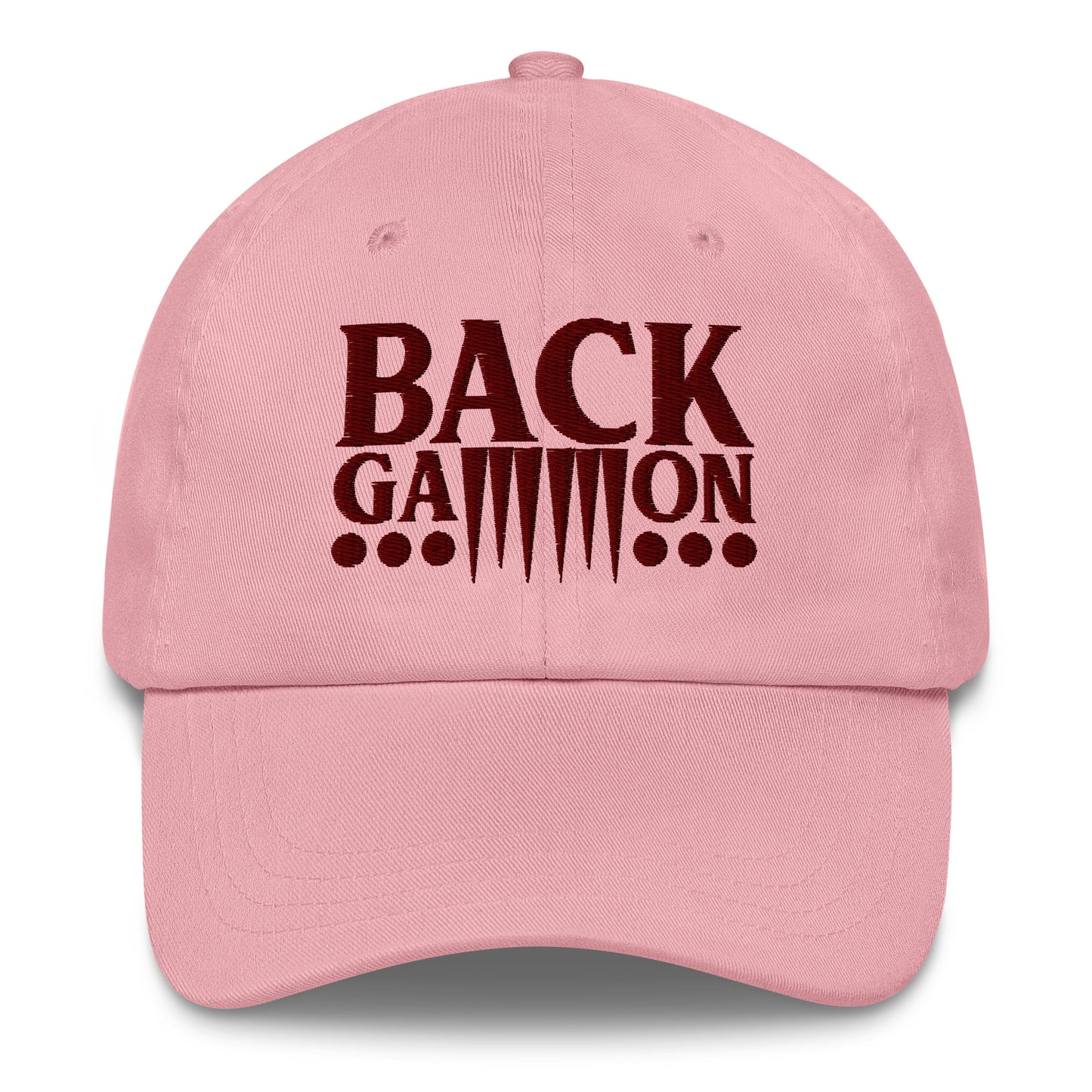 Backgammon Dad Hat (maroon embroidery)