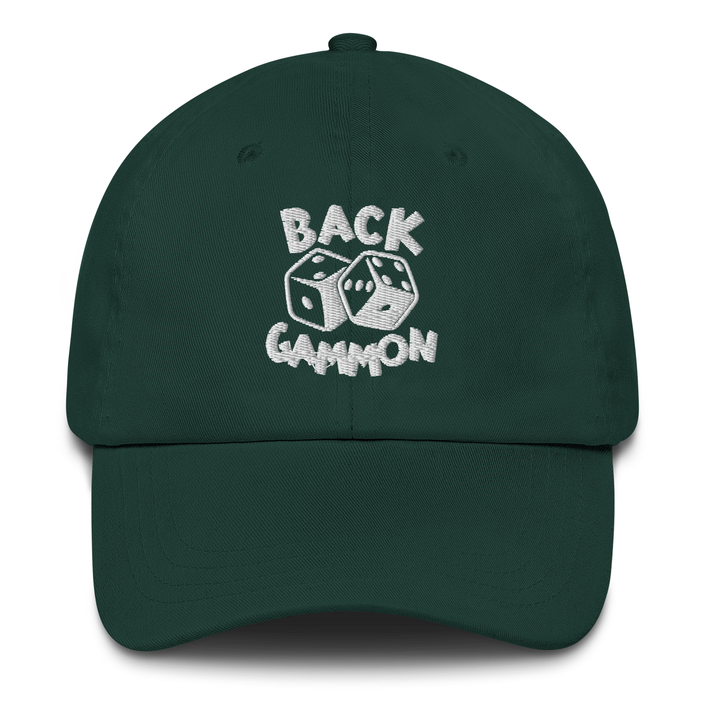 Backgammon Dad Hat (white embroidery)