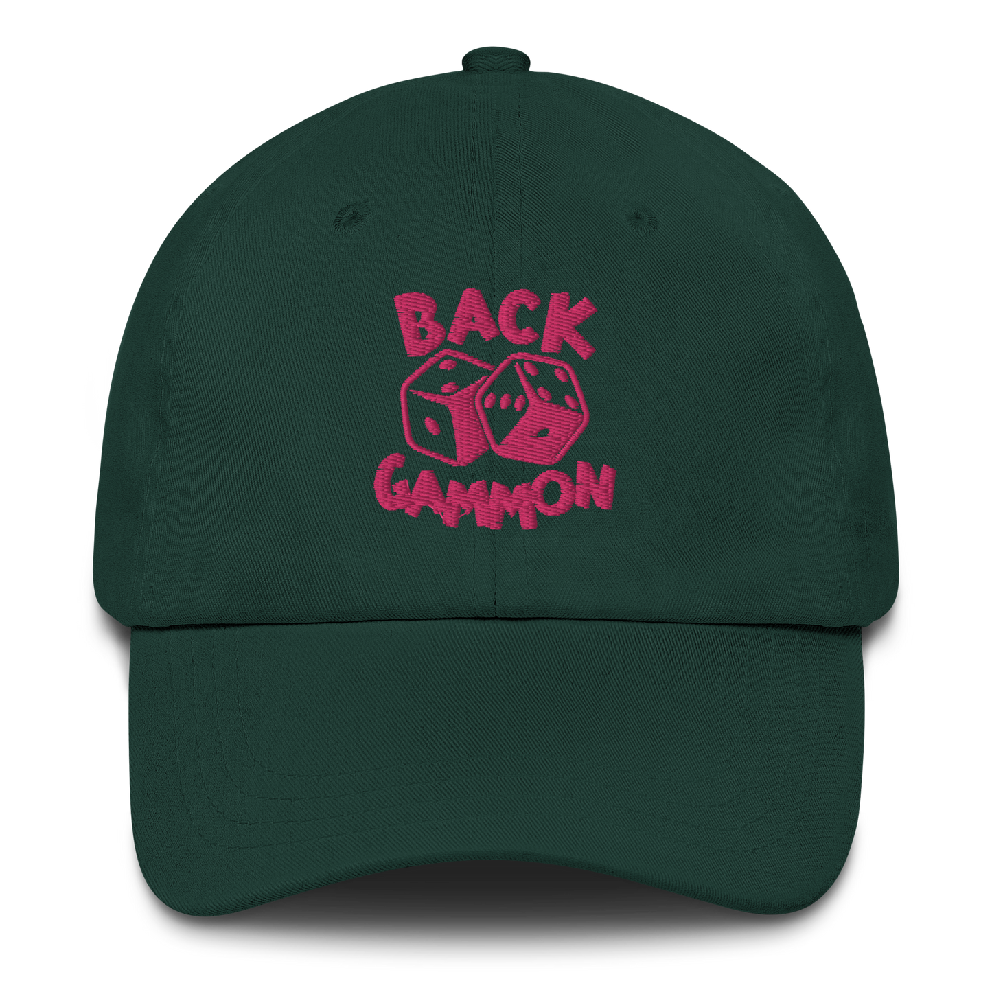 Backgammon Dad Hat (pink embroidery)