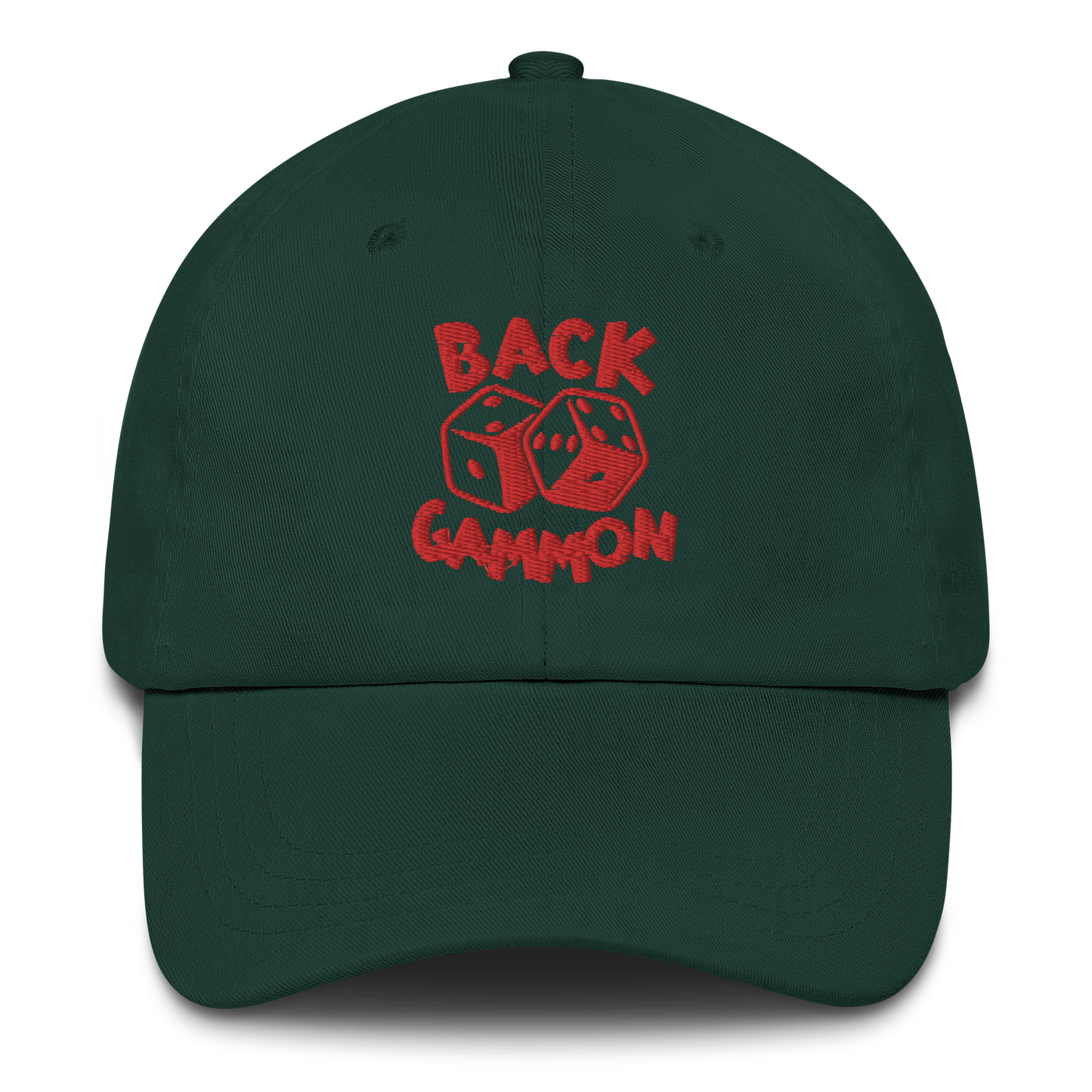 Backgammon Dad Hat (red embroidery)