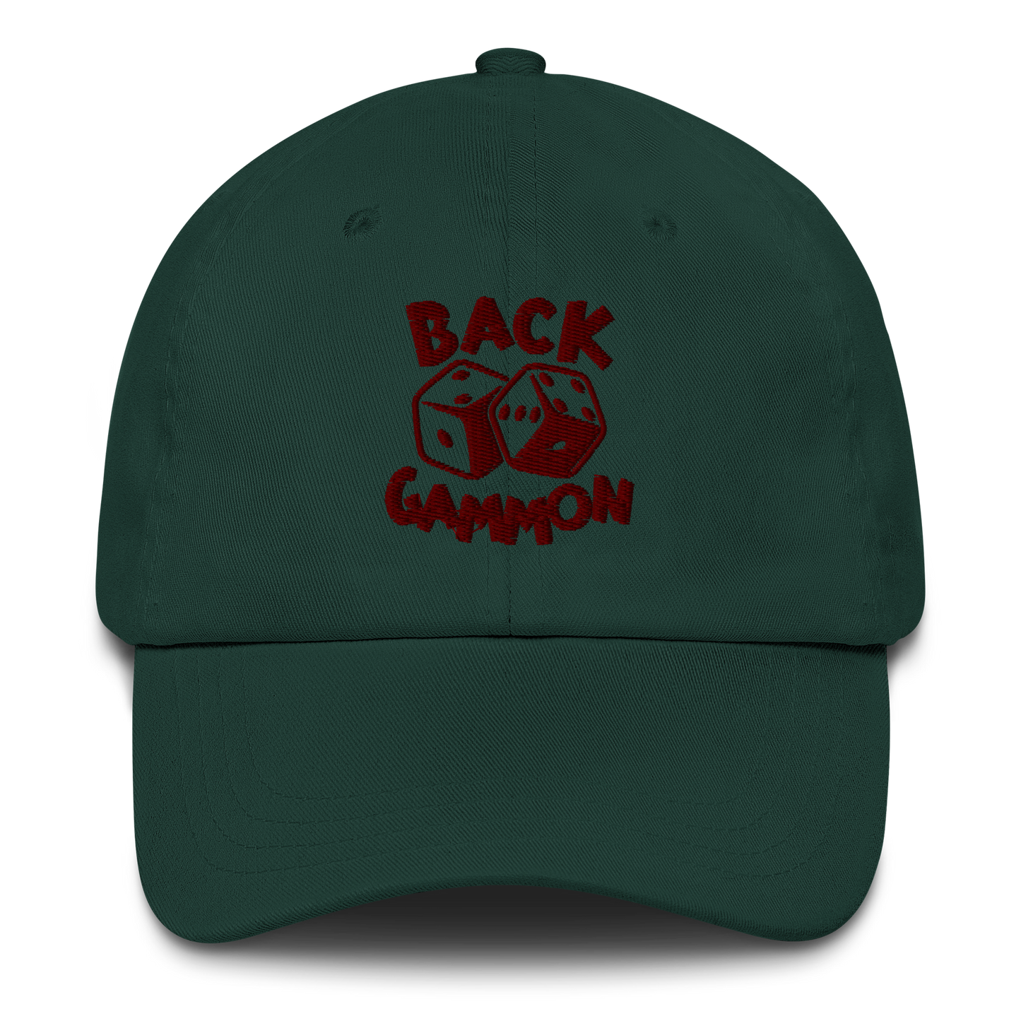 Backgammon Dad Hat (maroon embroidery)