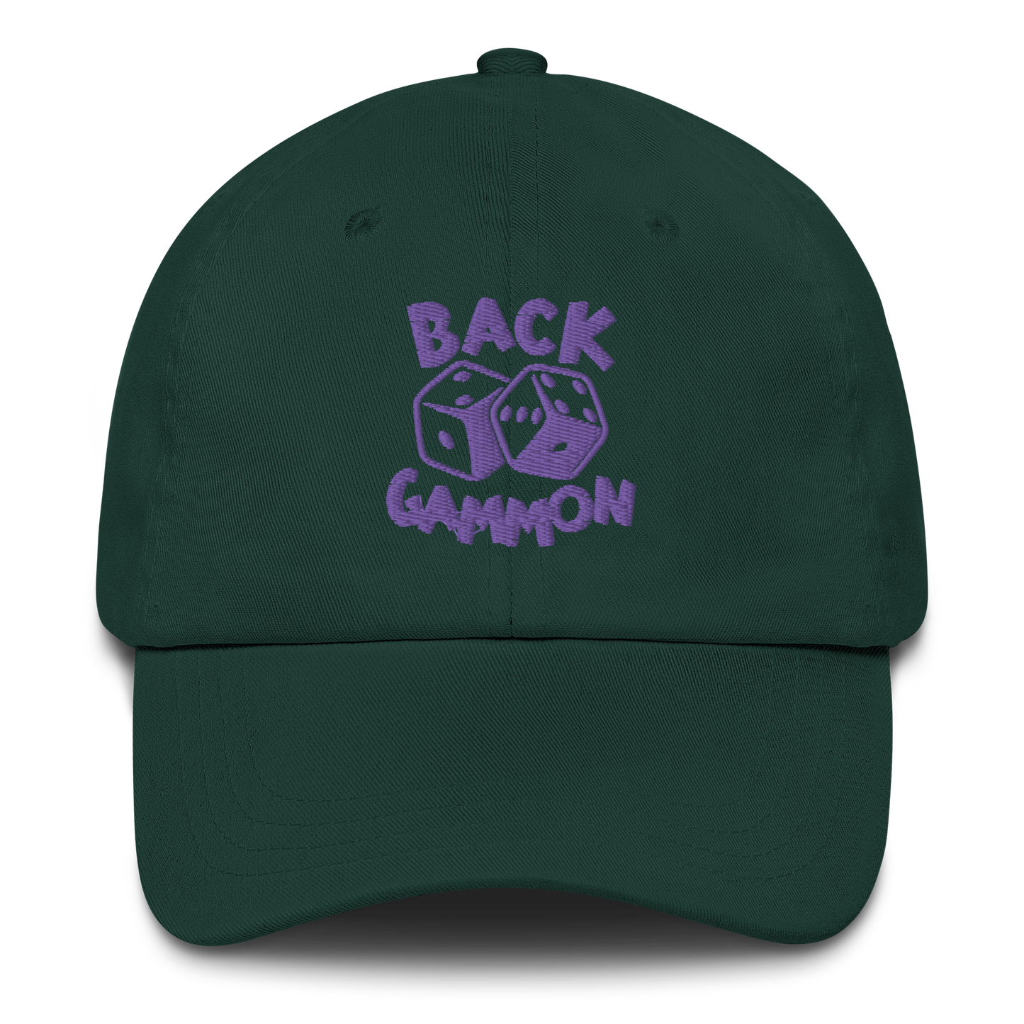 Backgammon Dad Hat (purple embroidery)