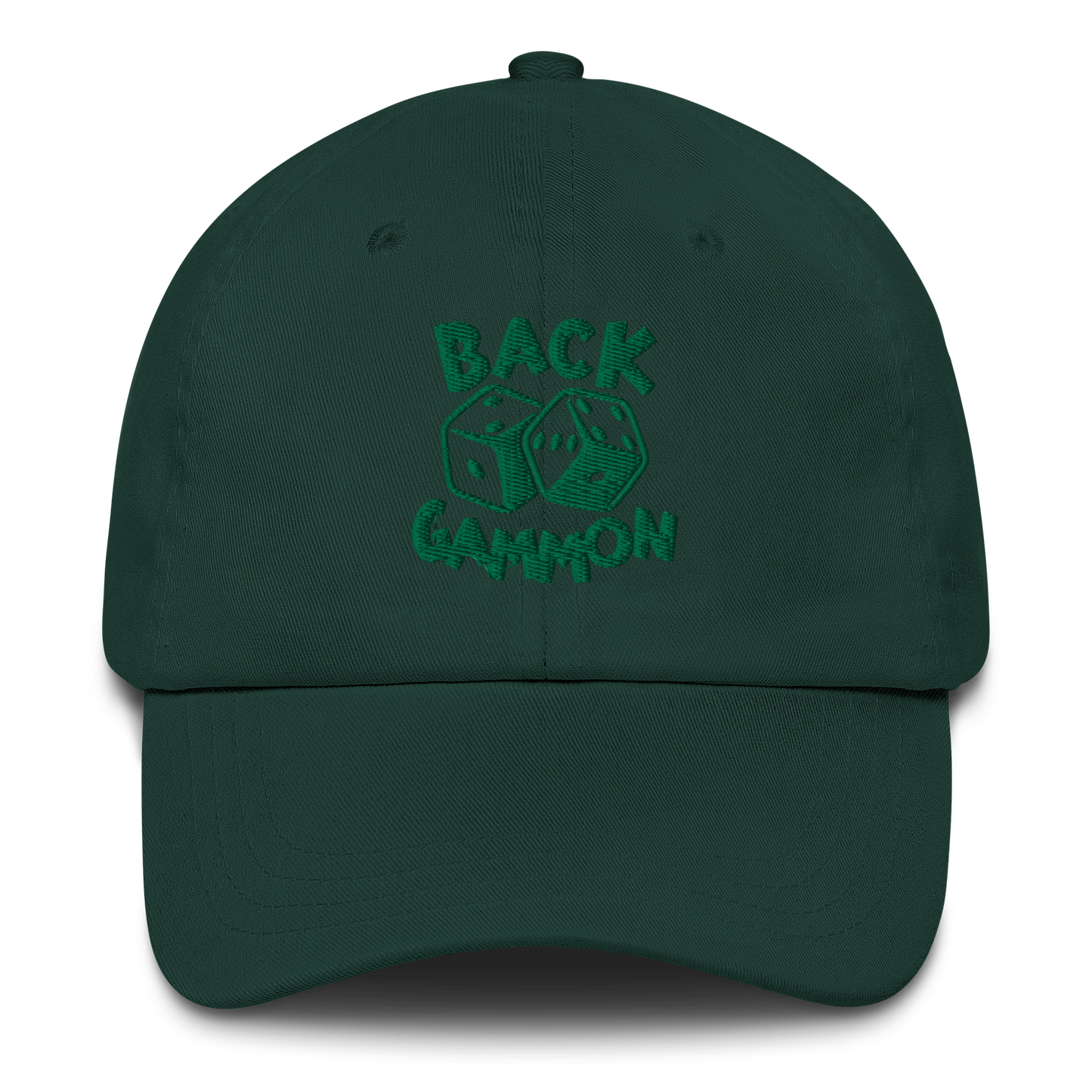 Backgammon Dad Hat (green embroidery)