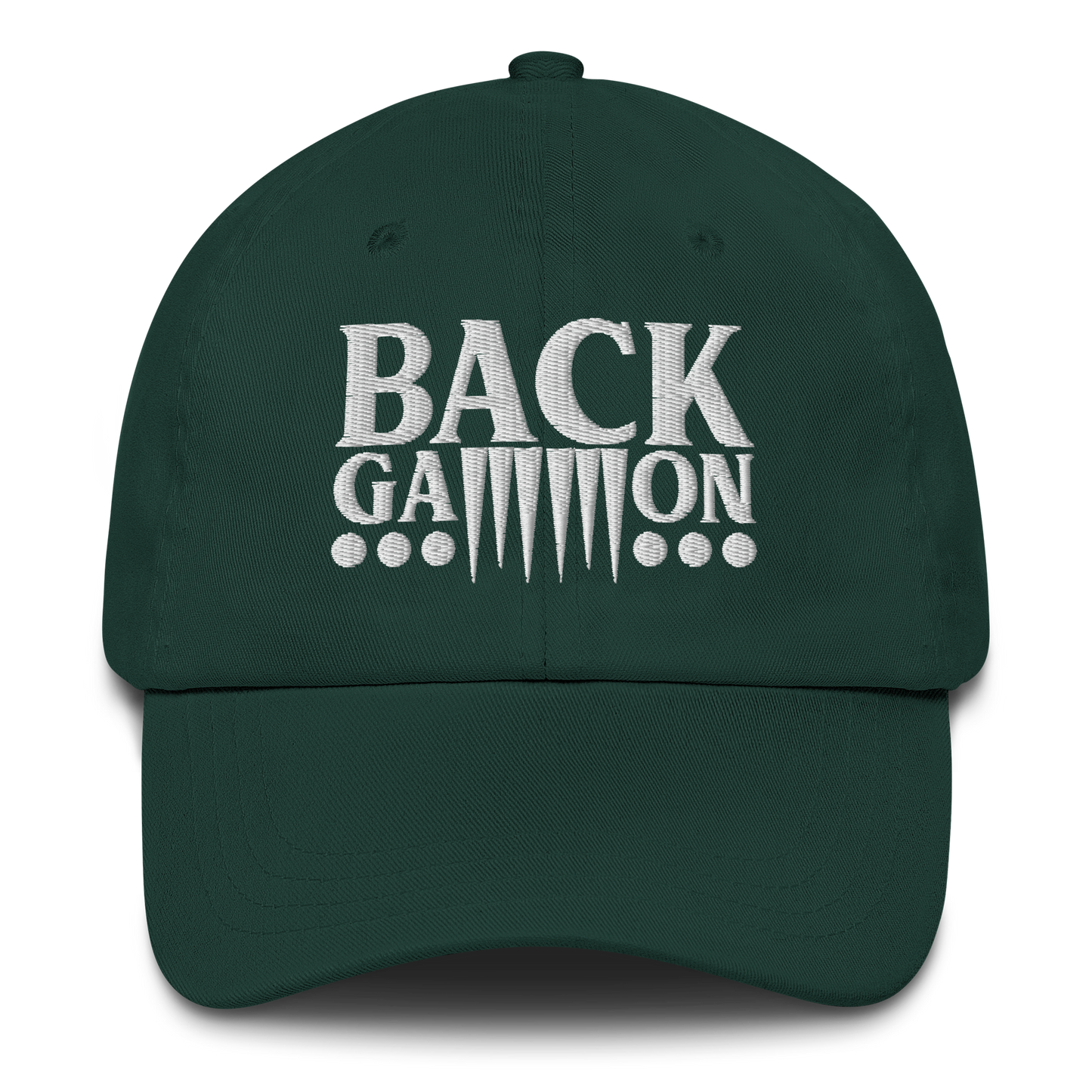 Backgammon Dad Hat (white embroidery)