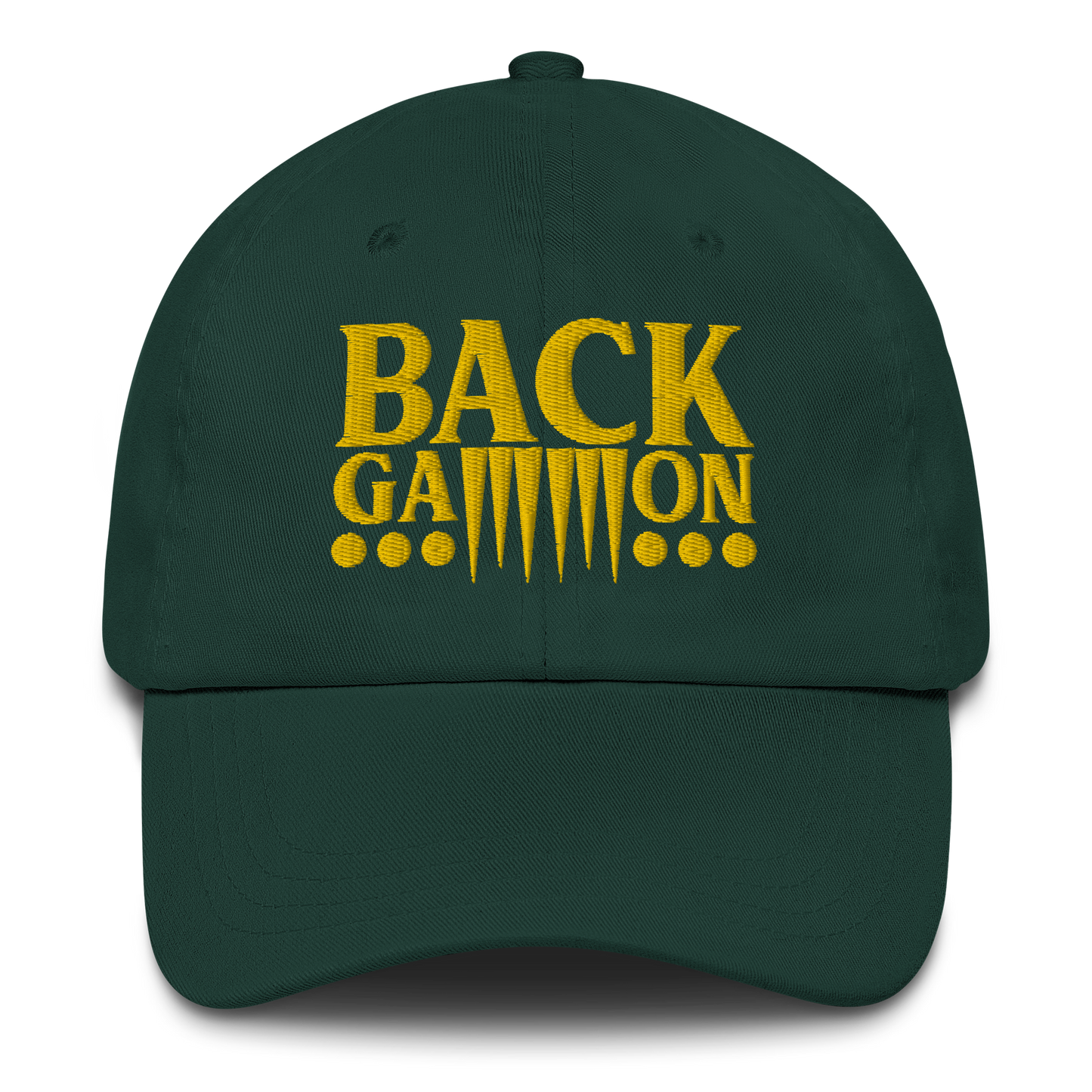 Backgammon Dad Hat (yellow embroidery)