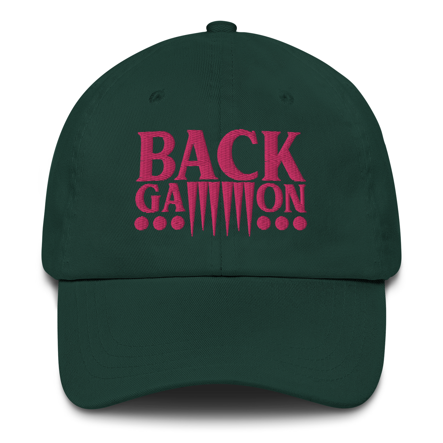 Backgammon Dad Hat (pink embroidery)