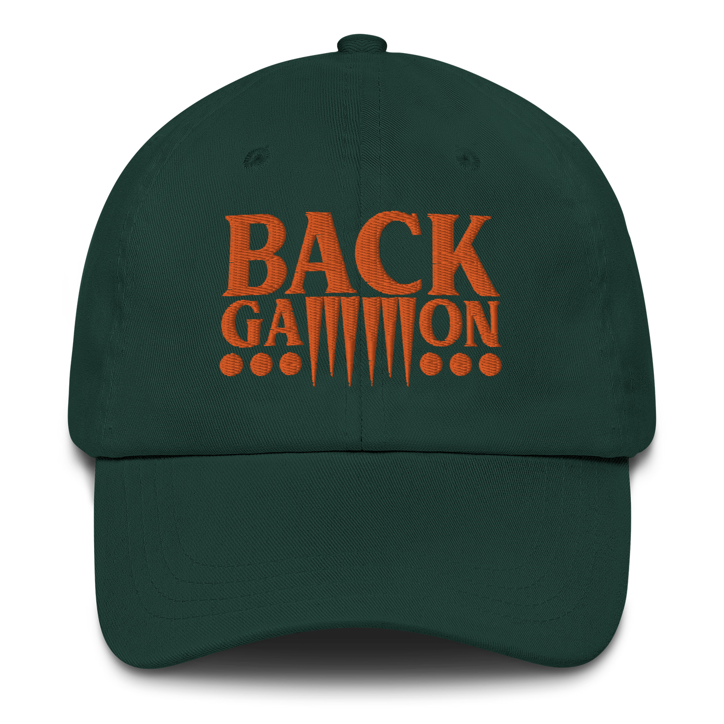 Backgammon Dad Hat (orange embroidery)