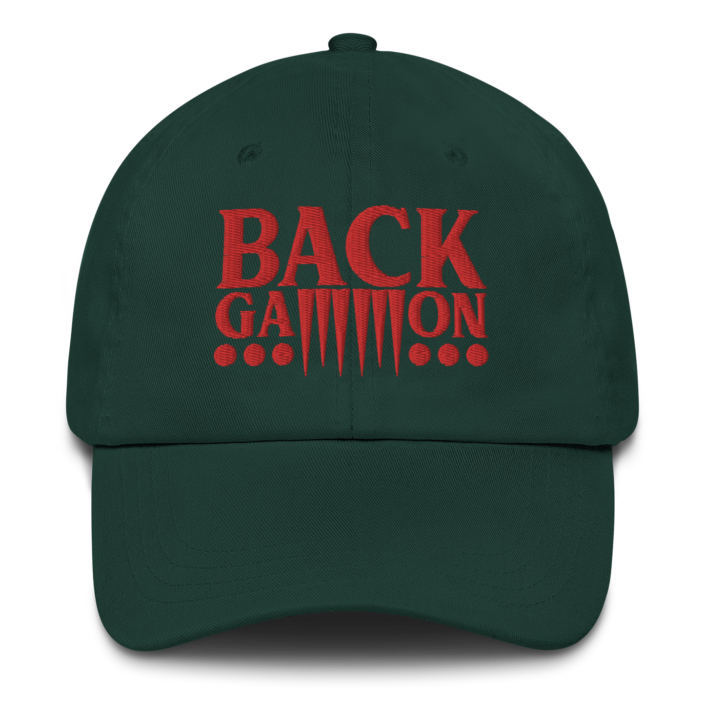 Backgammon Dad Hat (red embroidery)