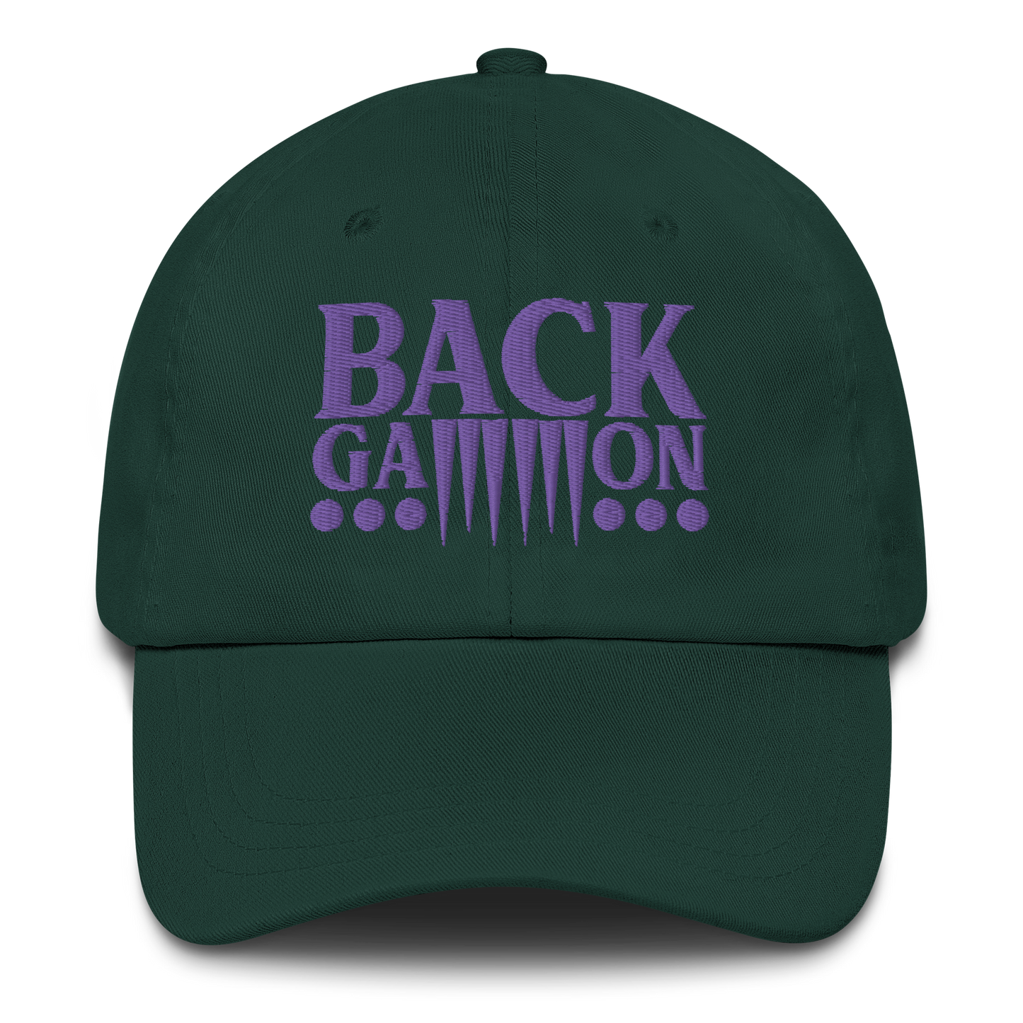 Backgammon Dad Hat (purple embroidery)