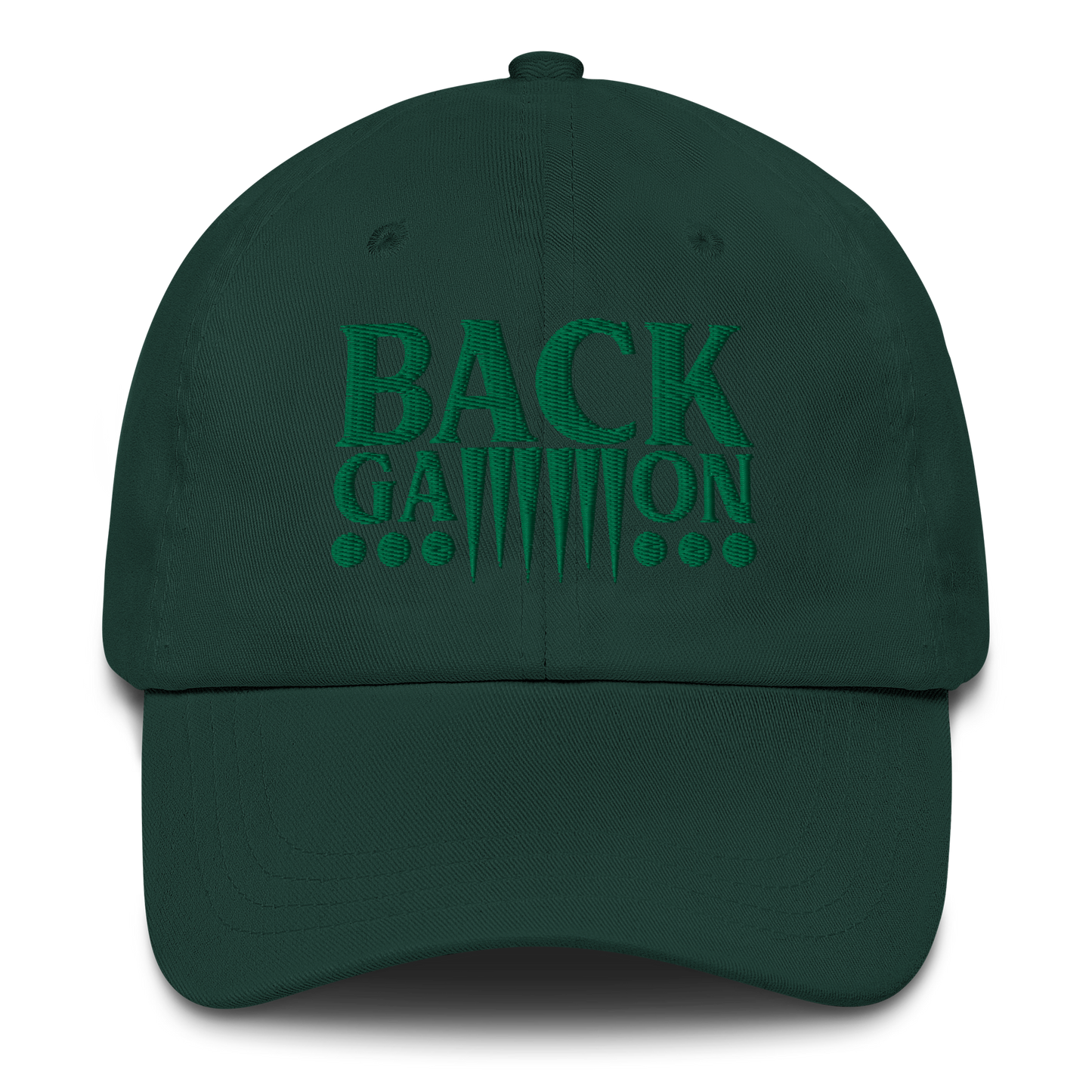 Backgammon Dad Hat (green embroidery)