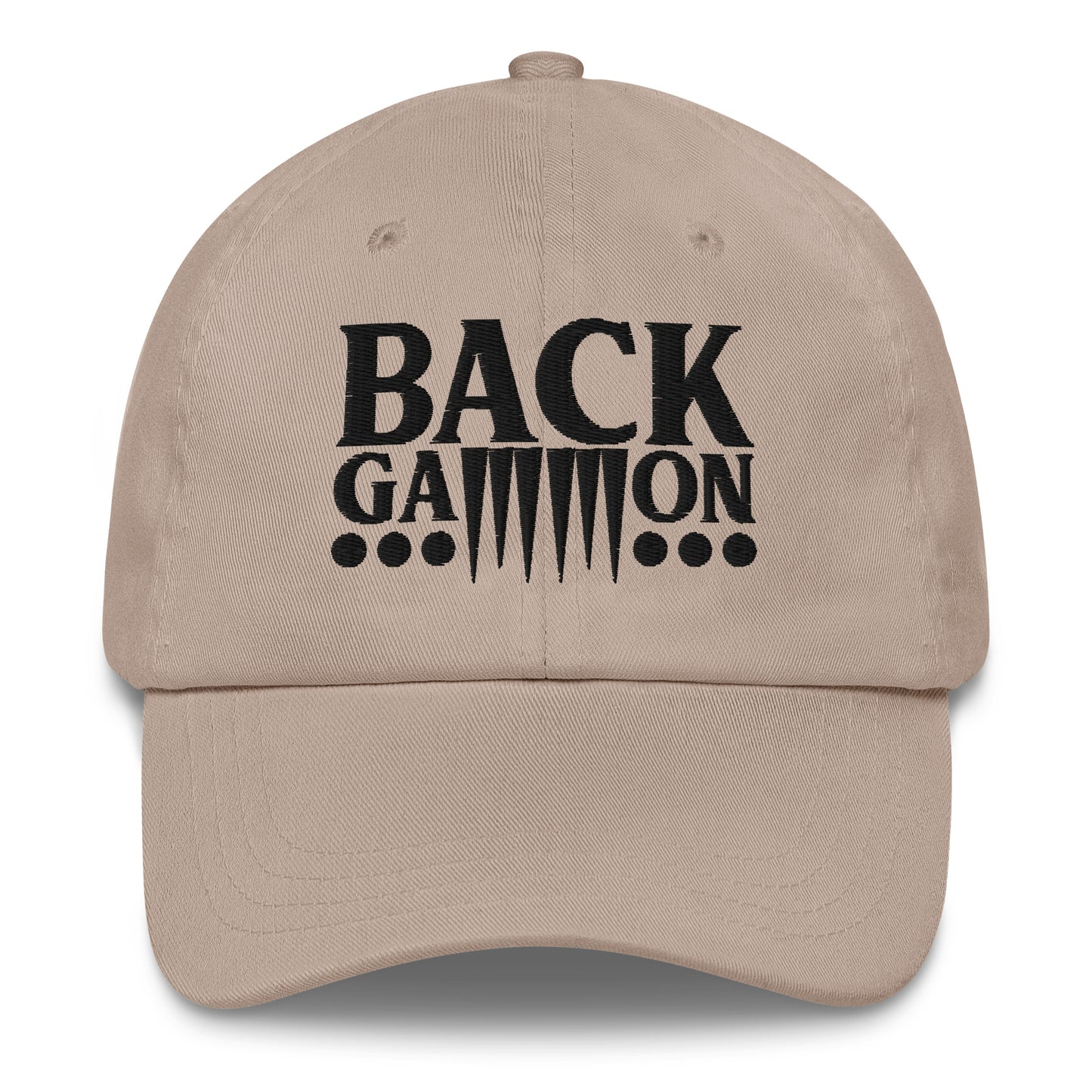 Backgammon Dad Hat (black embroidery)