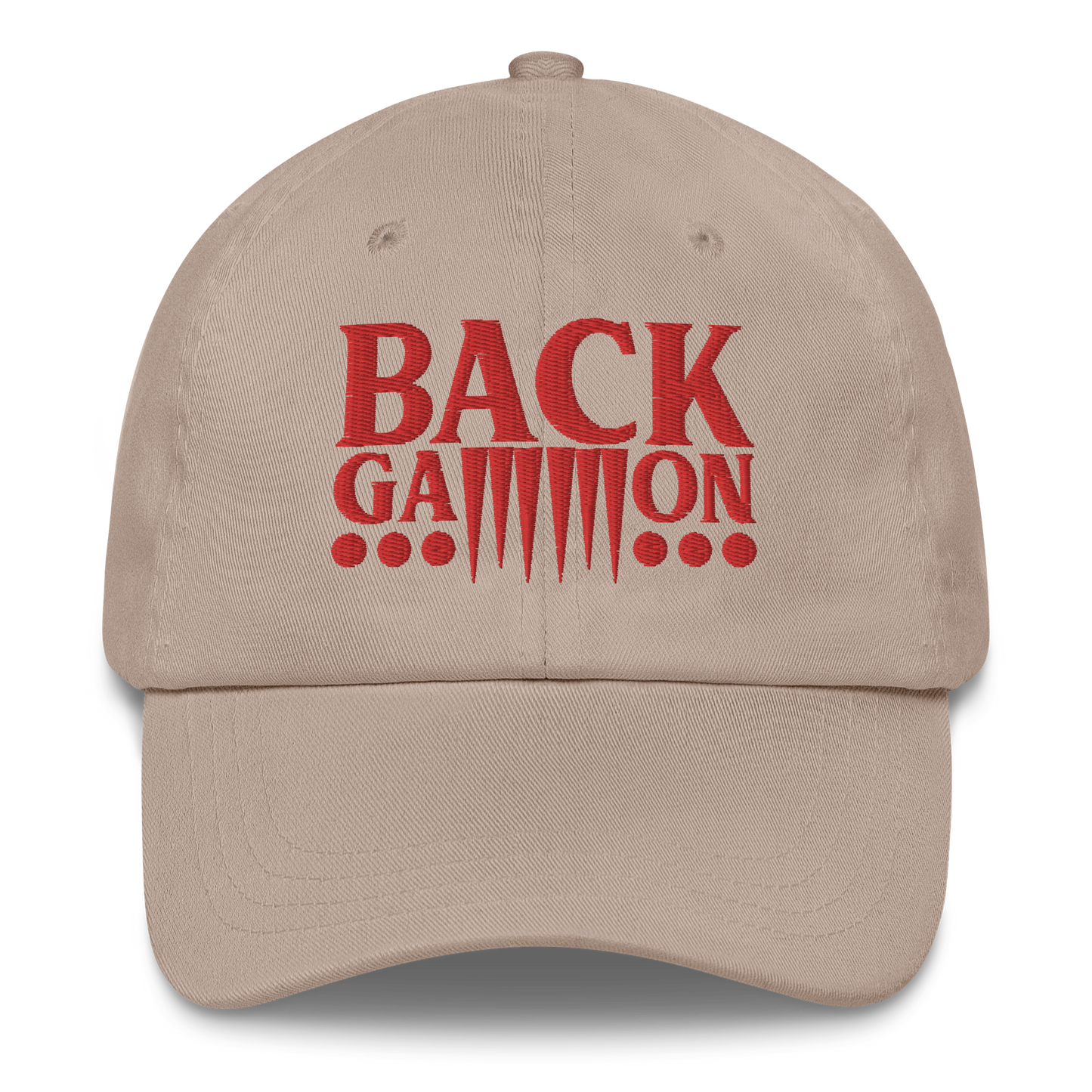 Backgammon Dad Hat (red embroidery)